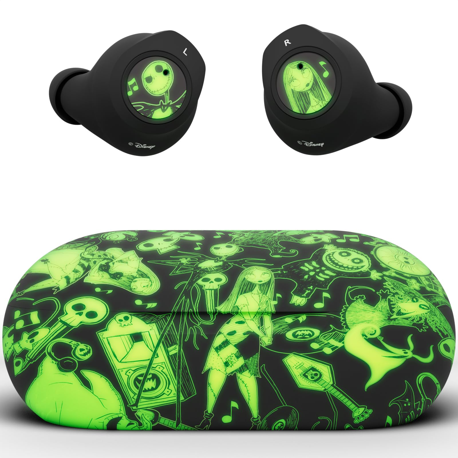 Auriculares Tws Ijoy Disney Nightmare Que Brillan En La Oscuridad Bluetooth 5.0 - Venta Internacional.