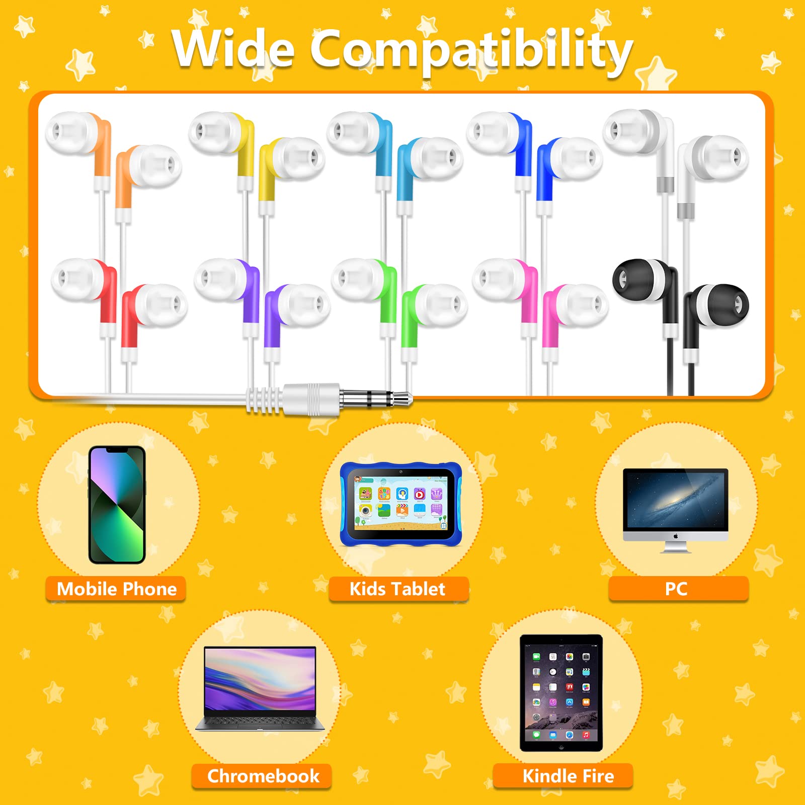 Foto 5 pulgar | Paquete De 30 Auriculares Osszit Kids Bulk Al Por Mayor Para La Escuela - Venta Internacional.