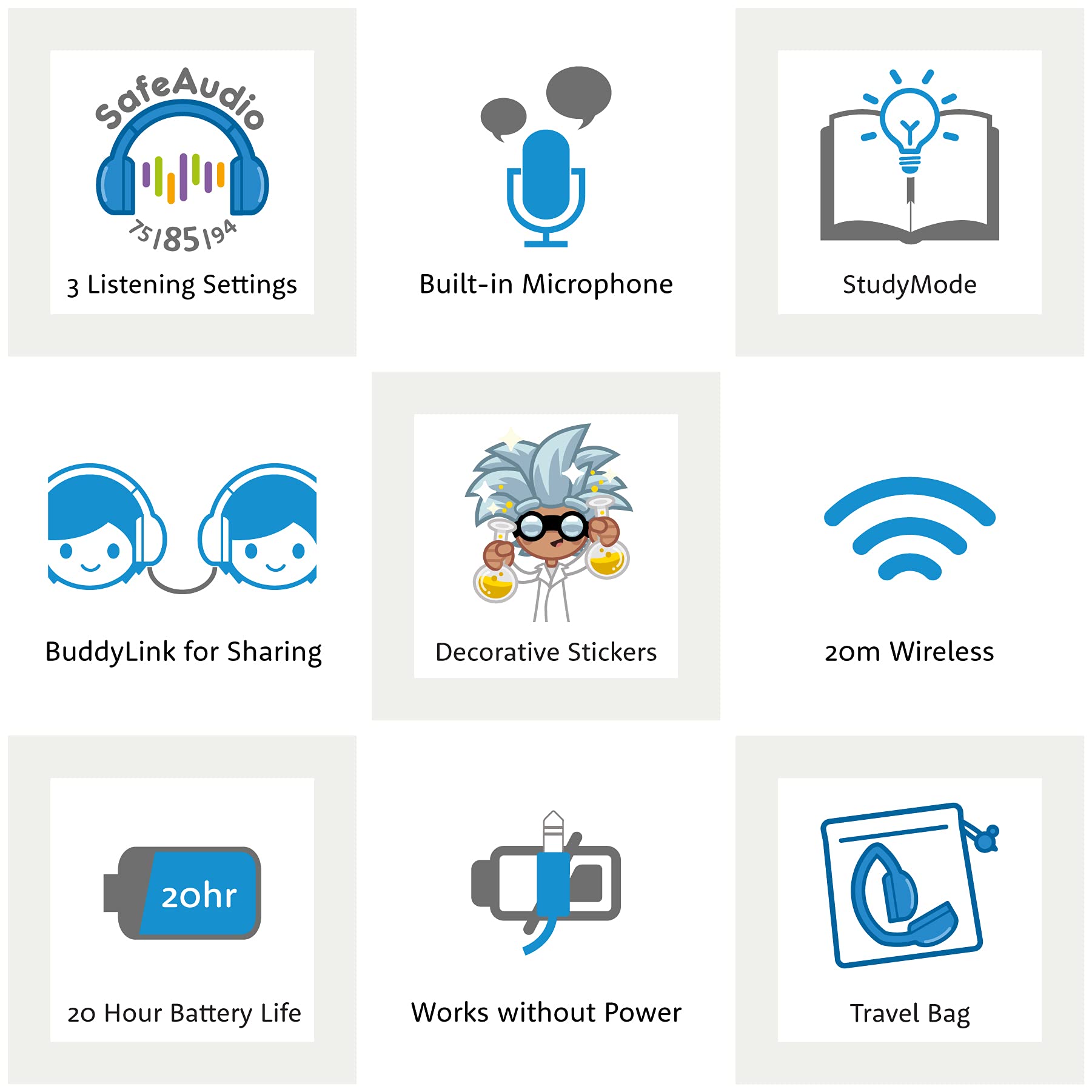 Foto 5 | Auriculares Inalámbricos Buddyphones Play+ Bluetooth Para Niños Coolblue - Venta Internacional.