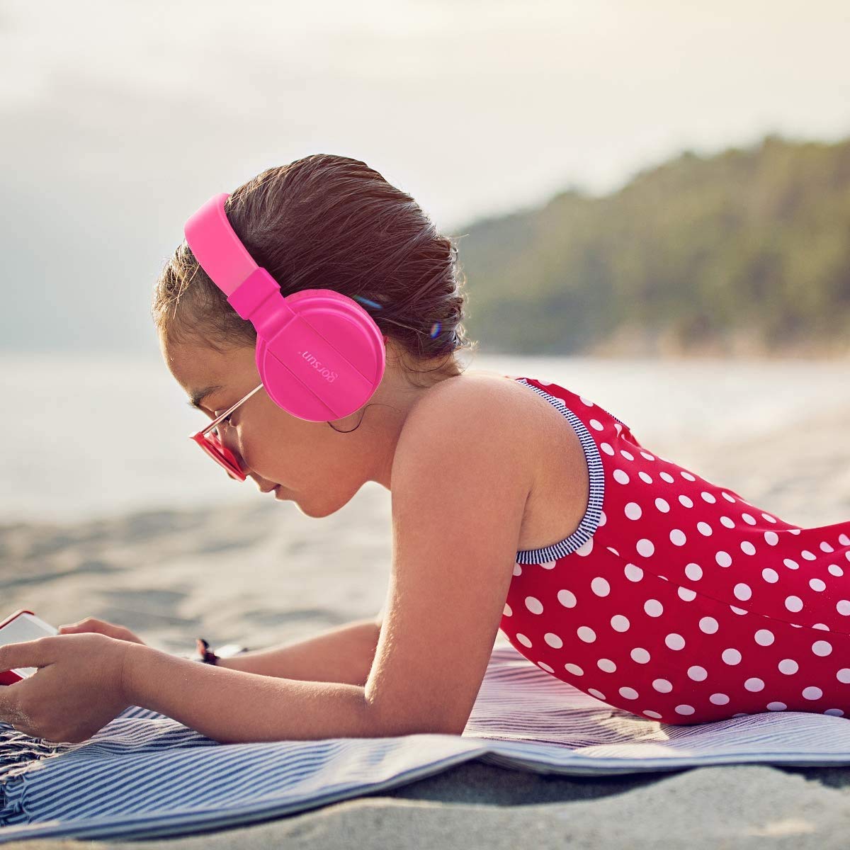 Foto 7 pulgar | Auriculares Gorsun Kids Estéreo Ligeros Con Cable Rosa - Venta Internacional.