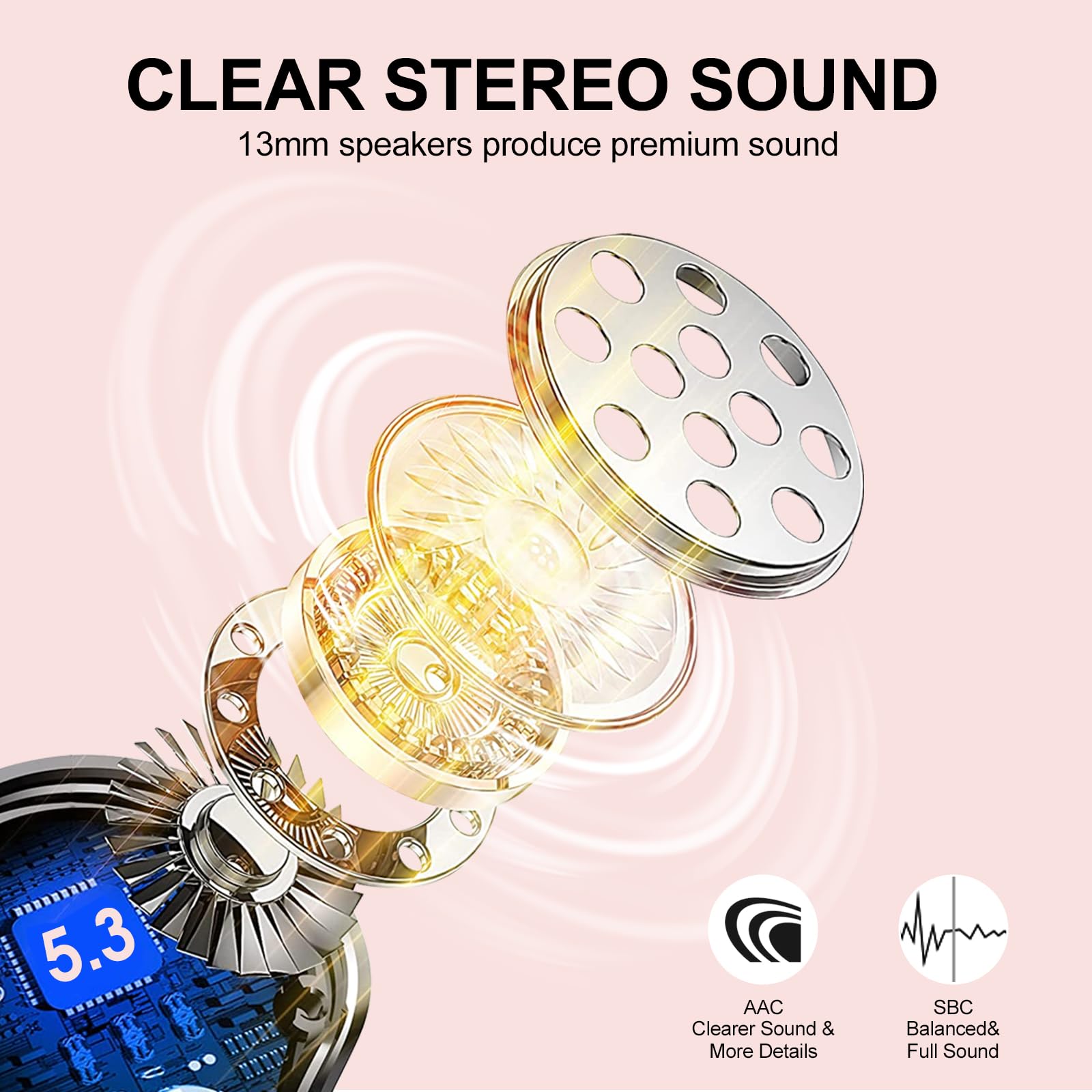 Foto 4 pulgar | Auriculares Inalámbricos Pomuic W23 Bluetooth 5.3 Stereo 40h Playtime - Venta Internacional.