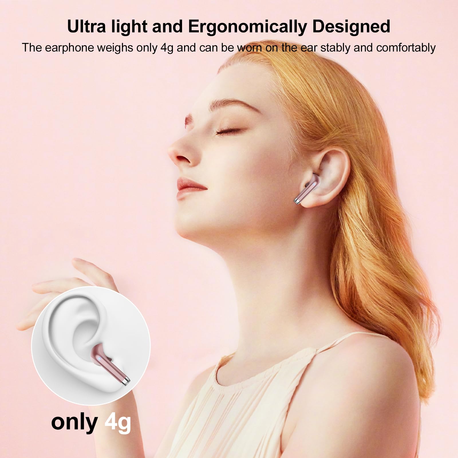 Foto 7 pulgar | Auriculares Inalámbricos Pomuic W23 Bluetooth 5.3 Stereo 40h Playtime - Venta Internacional.