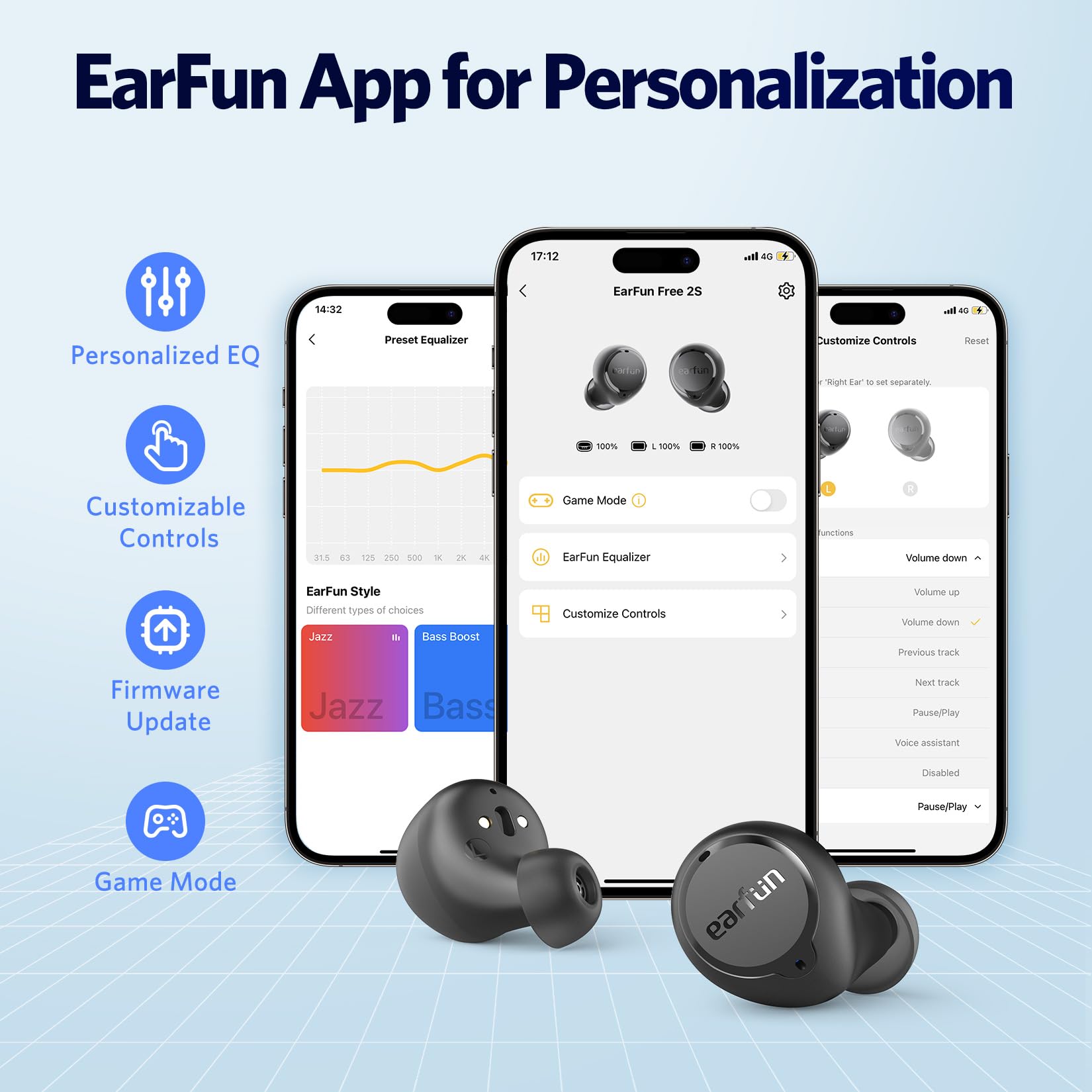 Foto 6 pulgar | Auriculares Inalámbricos Earfun Free 2s Bluetooth Con 30 Horas De Reproducción - Venta Internacional.