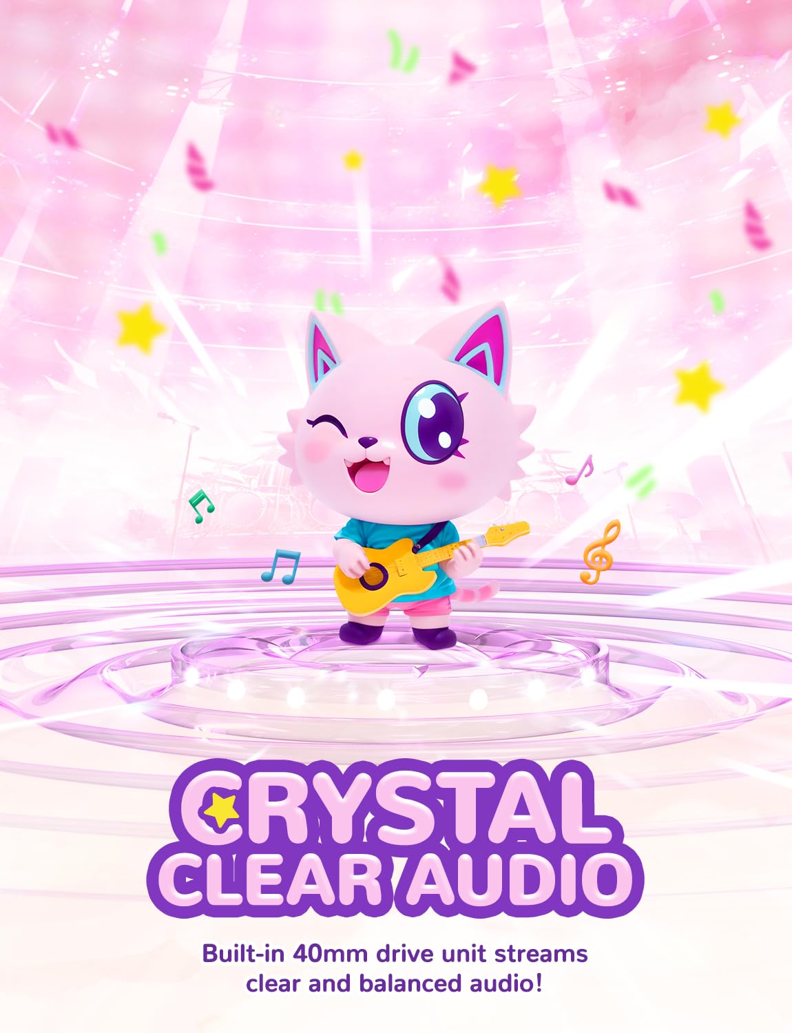 Foto 5 | Auriculares Para Niños Iclever Cat Ear Led Con Luz Led De 85 Dba, Volumen Seguro - Venta Internacional.