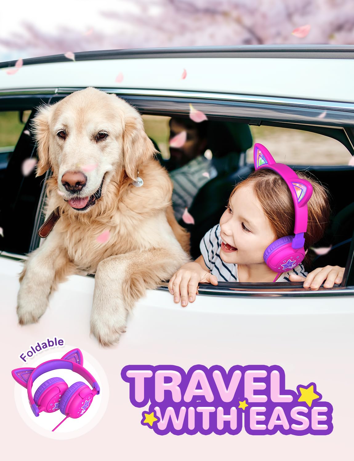 Foto 7 pulgar | Auriculares Para Niños Iclever Cat Ear Led Con Luz Led De 85 Dba, Volumen Seguro - Venta Internacional.