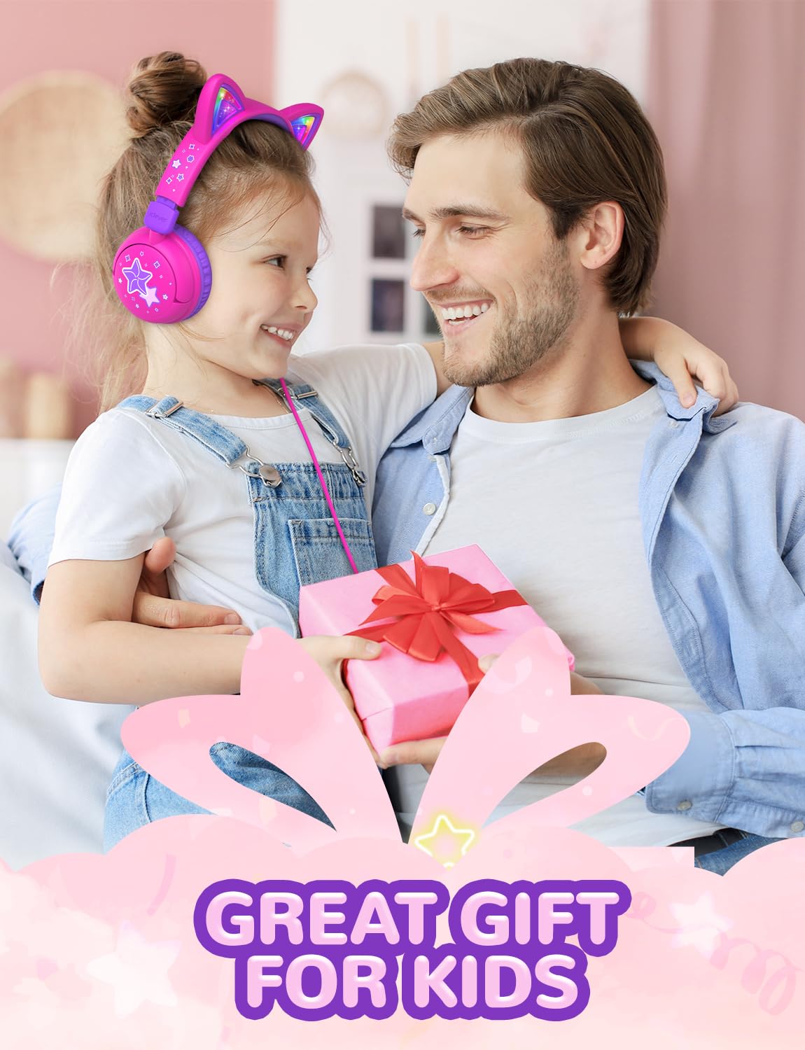 Foto 8 pulgar | Auriculares Para Niños Iclever Cat Ear Led Con Luz Led De 85 Dba, Volumen Seguro - Venta Internacional.