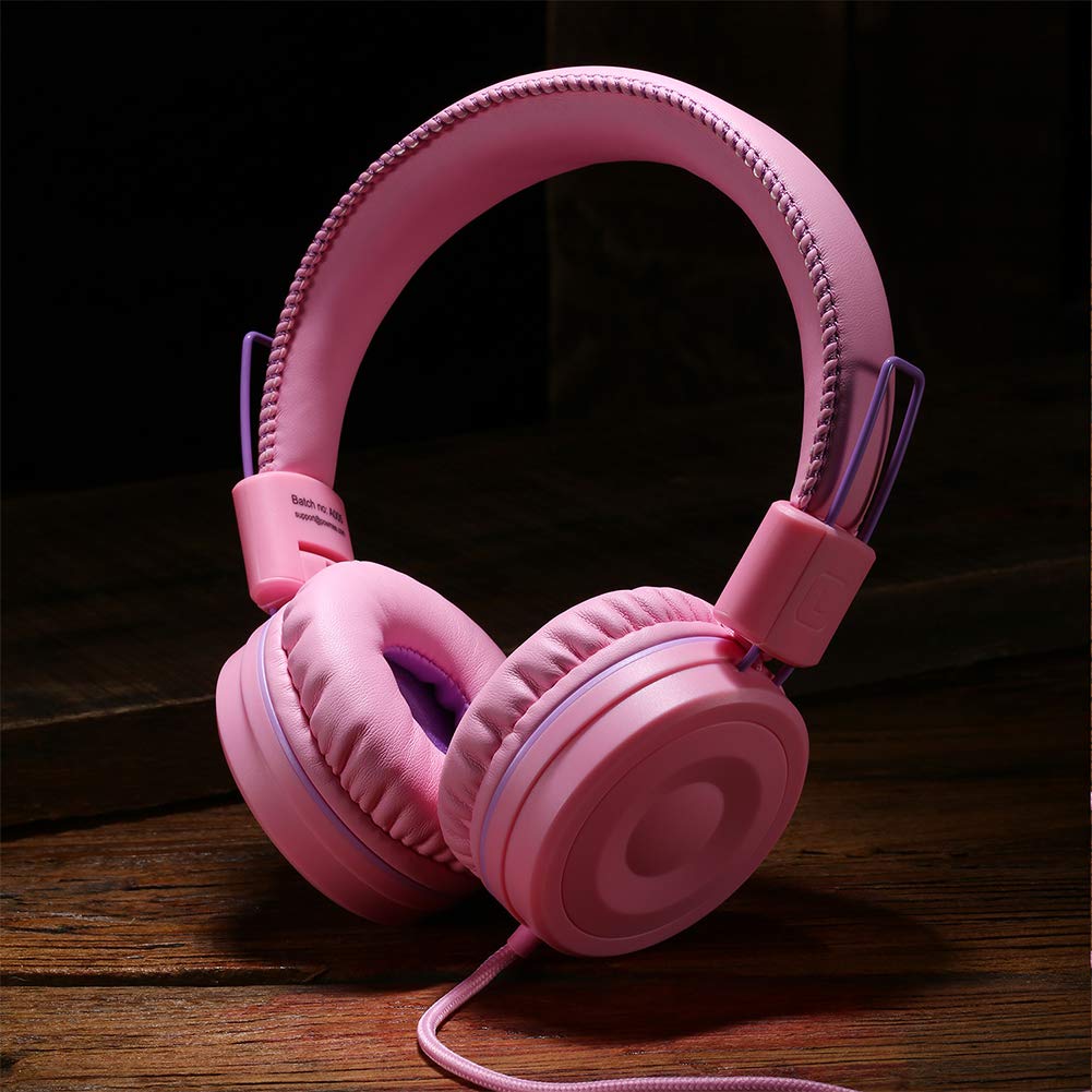 Foto 7 pulgar | Auriculares Powmee M1 Para Niños Con Cable, Plegables Y Ajustables, Rosa - Venta Internacional.