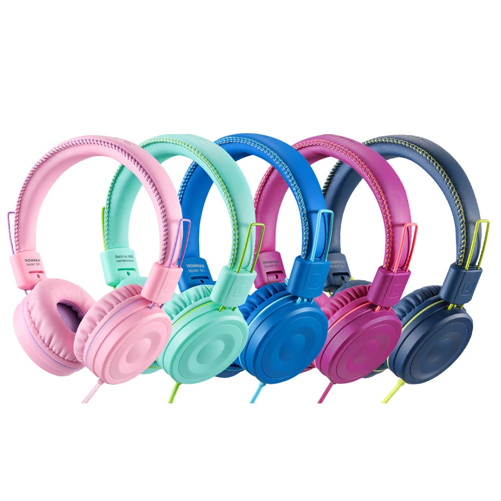 Foto 8 pulgar | Auriculares Powmee M1 Para Niños Con Cable, Plegables Y Ajustables, Rosa - Venta Internacional.