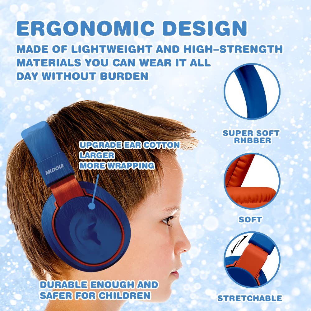 Foto 5 pulgar | Auriculares Midola Kids Volume Limited 85/110 Db Con Cable Azul - Venta Internacional.