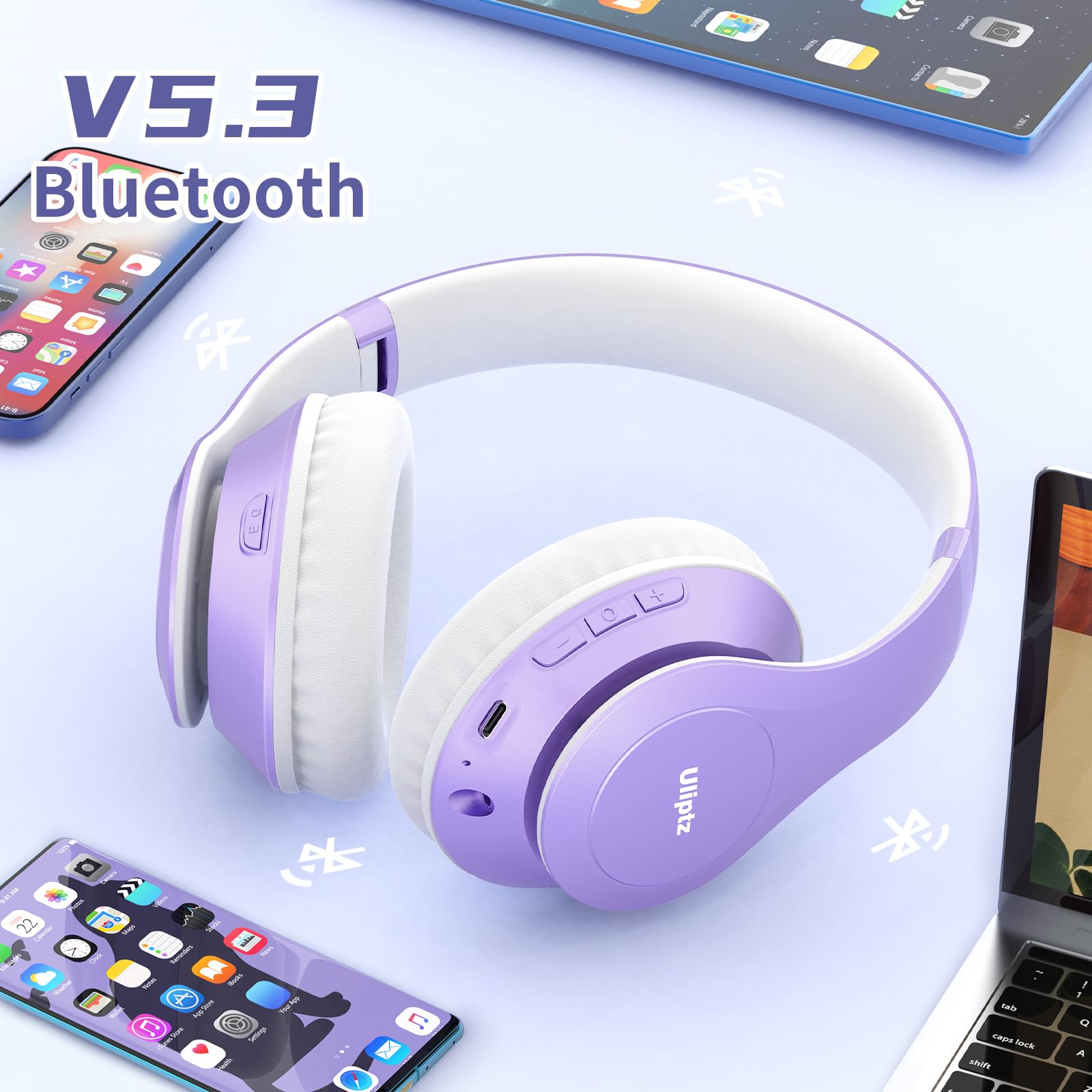 Foto 4 pulgar | Auriculares Inalámbricos Bluetooth Uliptz 65h Playtime Purple - Venta Internacional.