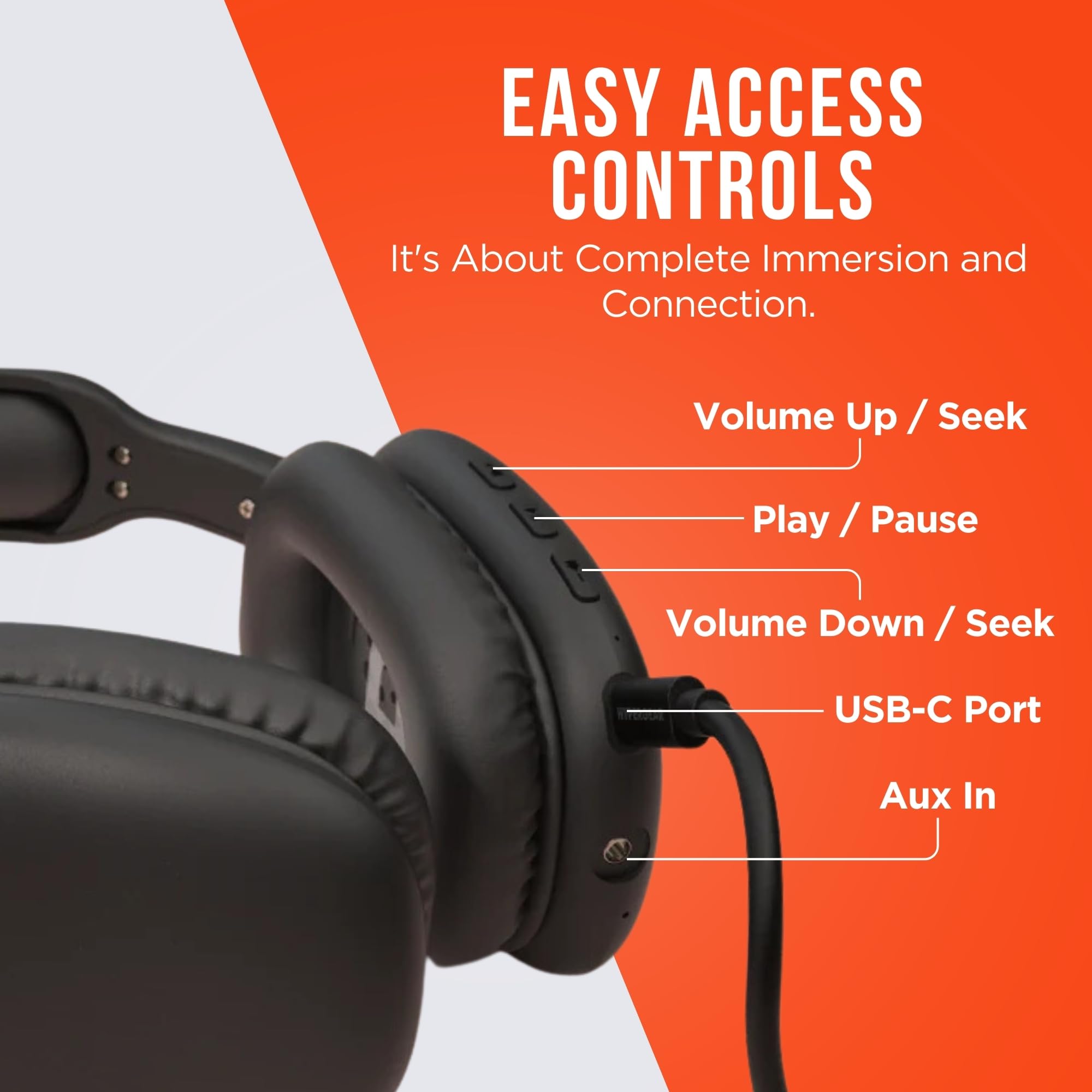 Foto 4 pulgar | Auriculares Inalámbricos Hypergear Vibe Bluetooth Para Colocar Sobre Las Orejas Negros - Venta Internacional.
