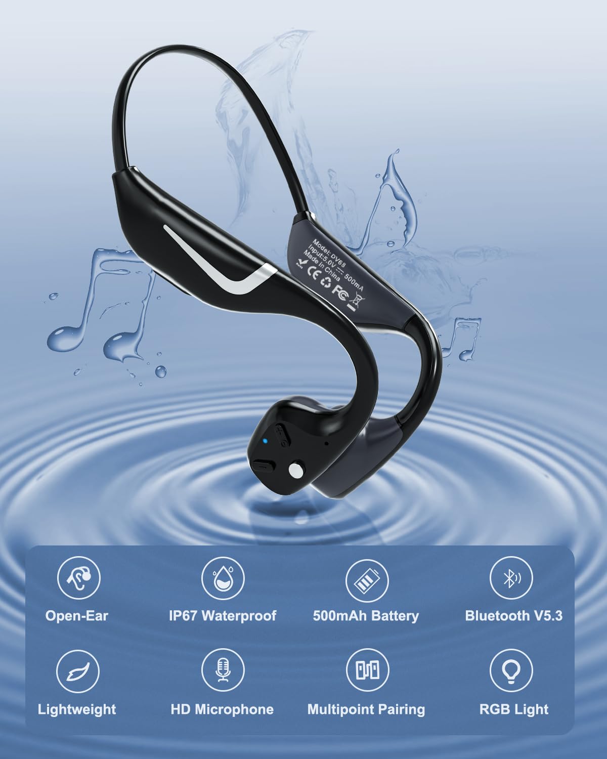 Foto 8 pulgar | Auriculares De Conducción Ósea Monodeal Bluetooth Ip67 Impermeables - Venta Internacional.
