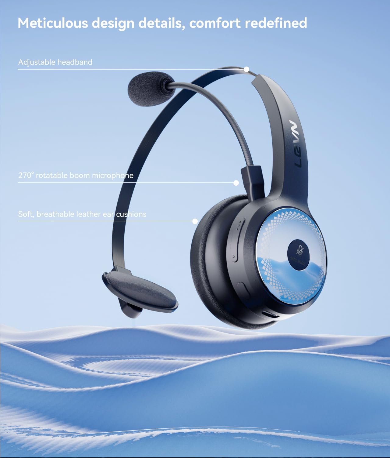 Foto 6 pulgar | [versión 2024] Auriculares Levn Bluetooth 5.2 Con Micrófono - Venta Internacional.