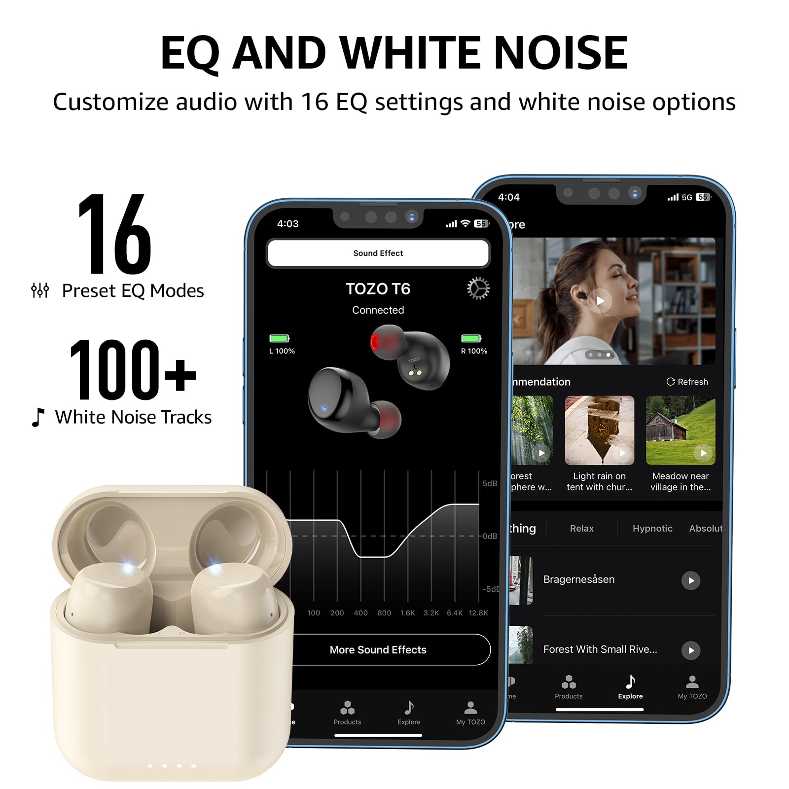 Foto 7 pulgar | Auriculares Inalámbricos Tozo T6 Ergonómicos Bluetooth 5.3 50 Horas De Reproducción - Venta Internacional.