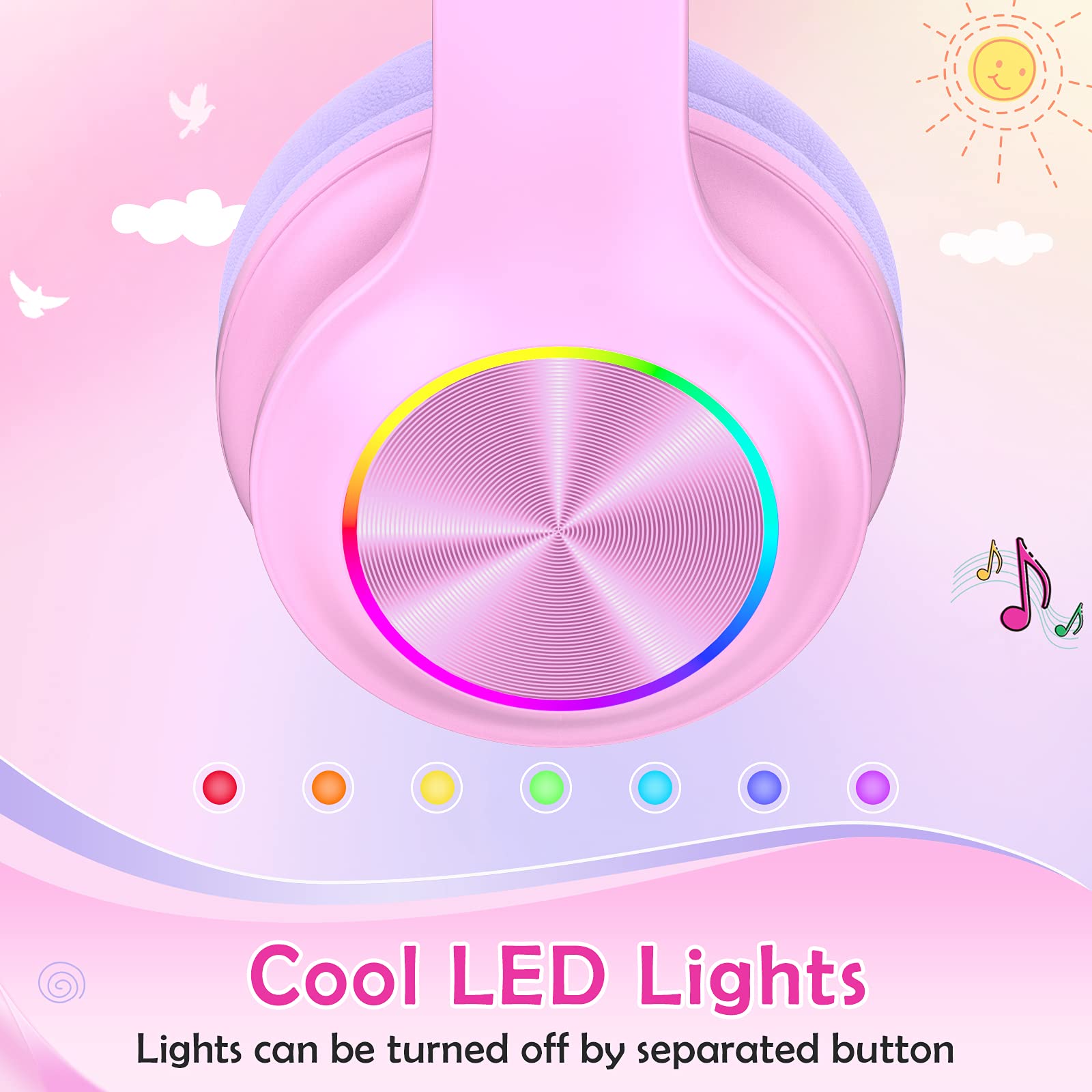 Foto 3 pulgar | Auriculares Inalámbricos Para Niños Candy Bila Cb01 Con Micrófono Rosa - Venta Internacional.