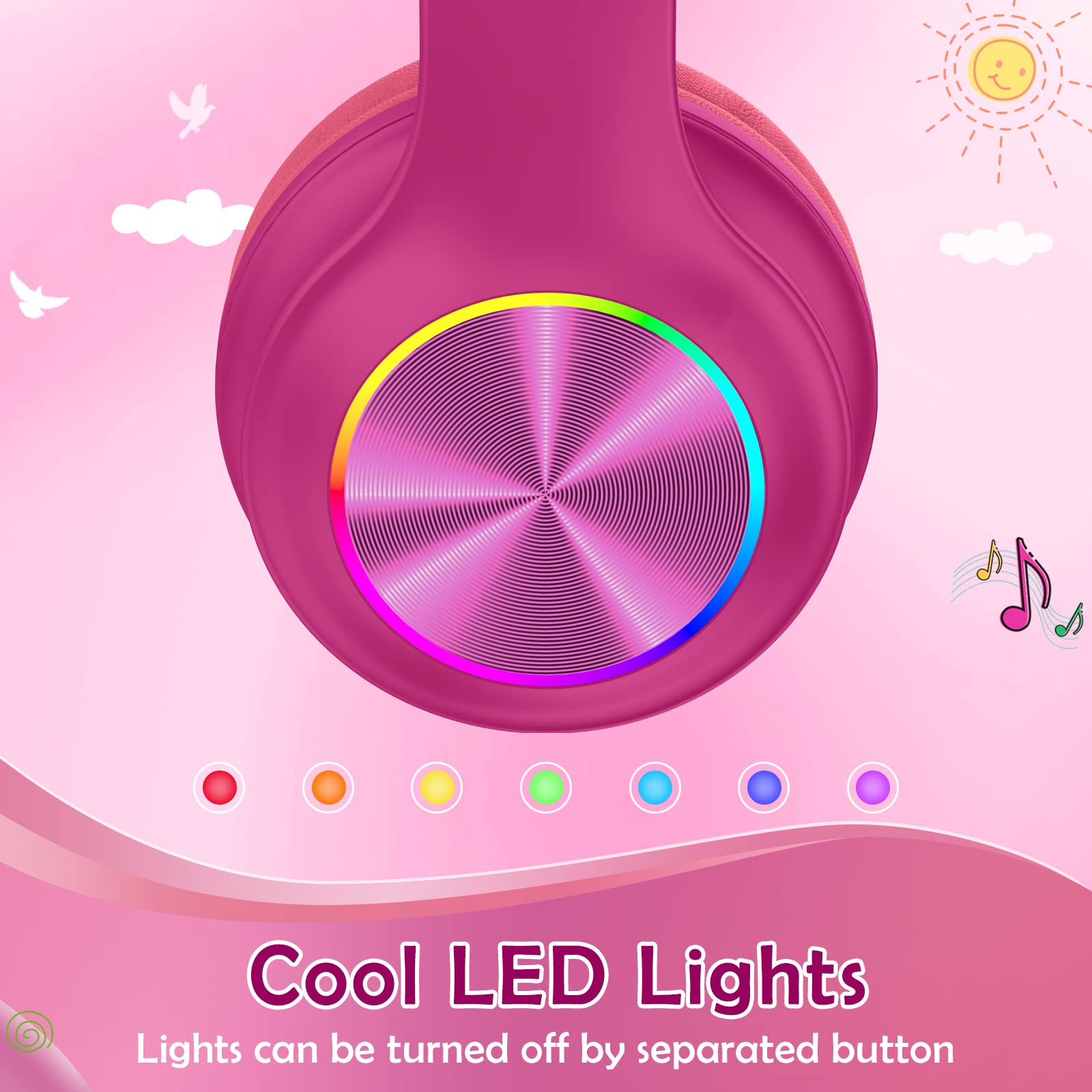 Foto 4 pulgar | Auriculares Inalámbricos Para Niños Candy Bila Cb01 Con Micrófono Y Luces Led - Venta Internacional.