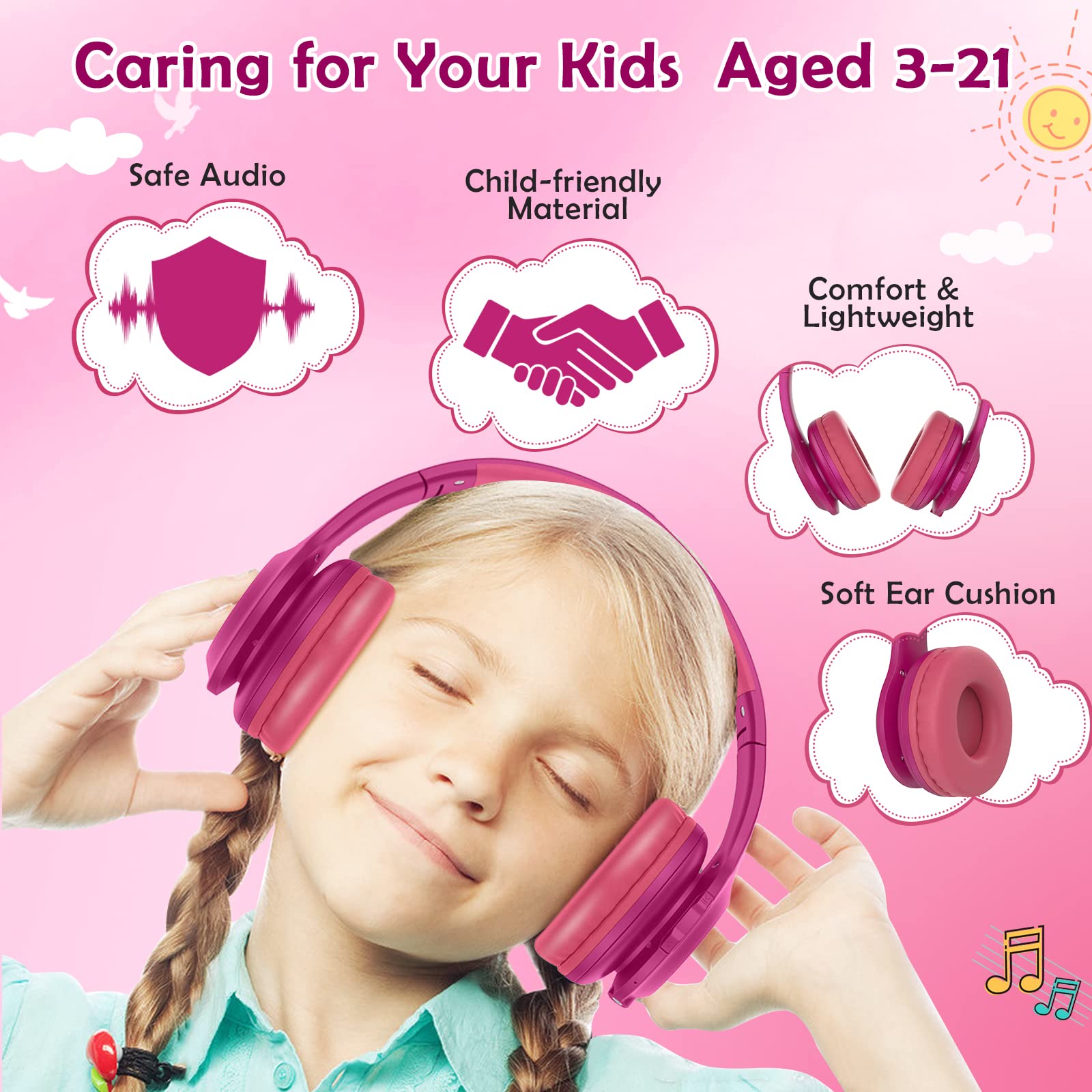 Foto 5 pulgar | Auriculares Inalámbricos Para Niños Candy Bila Cb01 Con Micrófono Y Luces Led - Venta Internacional.