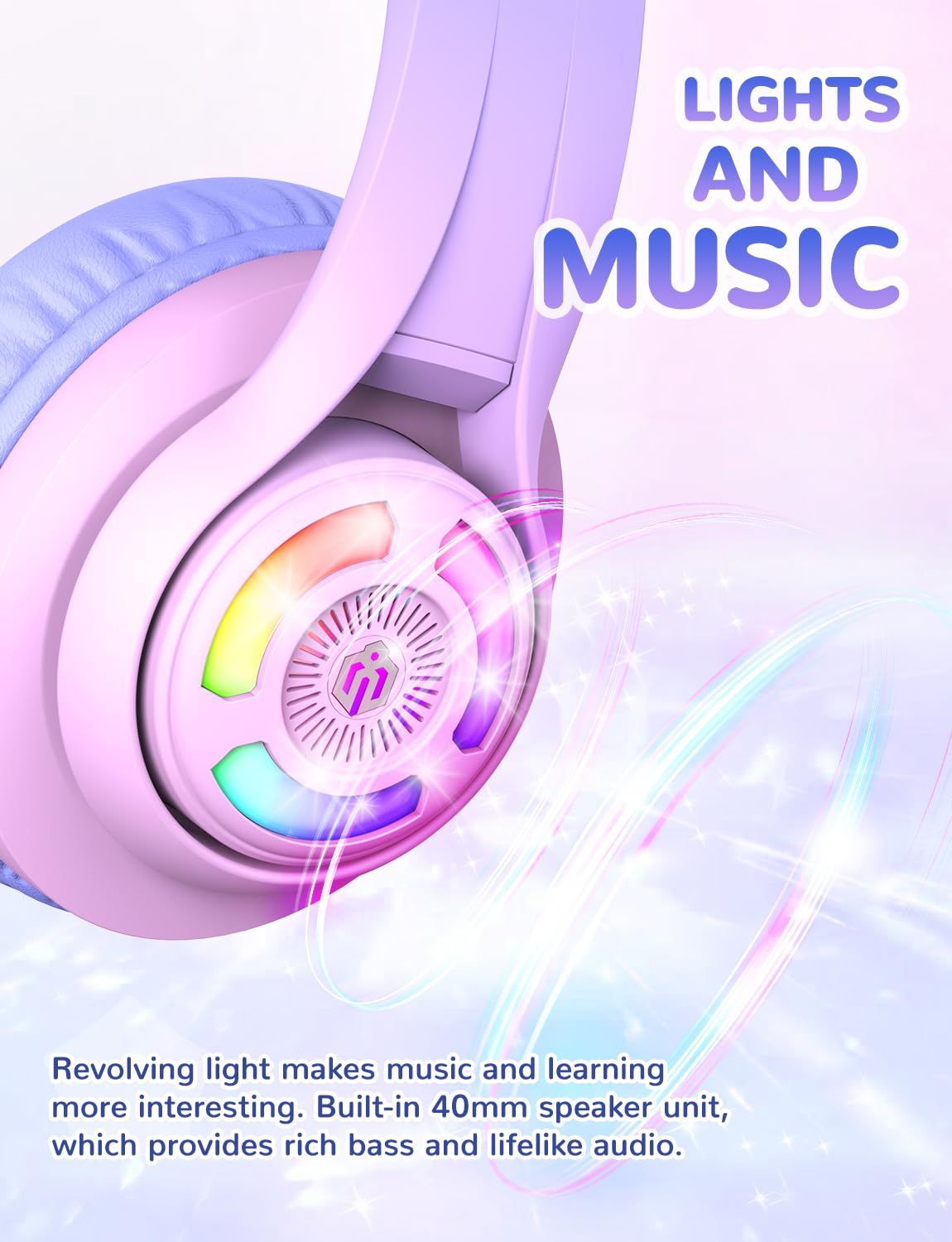 Foto 2 | Auriculares Inalámbricos Iclever Cat Ear Kids Con Led, 50 Horas De Reproducción - Venta Internacional.