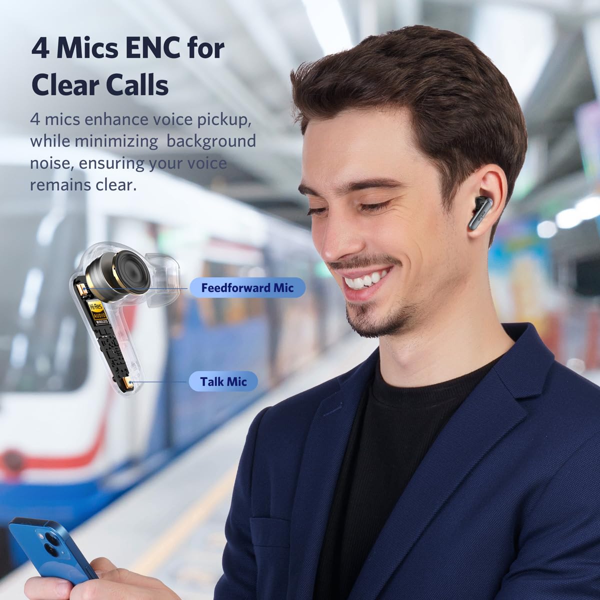 Foto 5 pulgar | Auriculares Inalámbricos Earfun Air 2 De 10 Mm Con Controladores Ldac Bluetooth 5.3 - Venta Internacional.