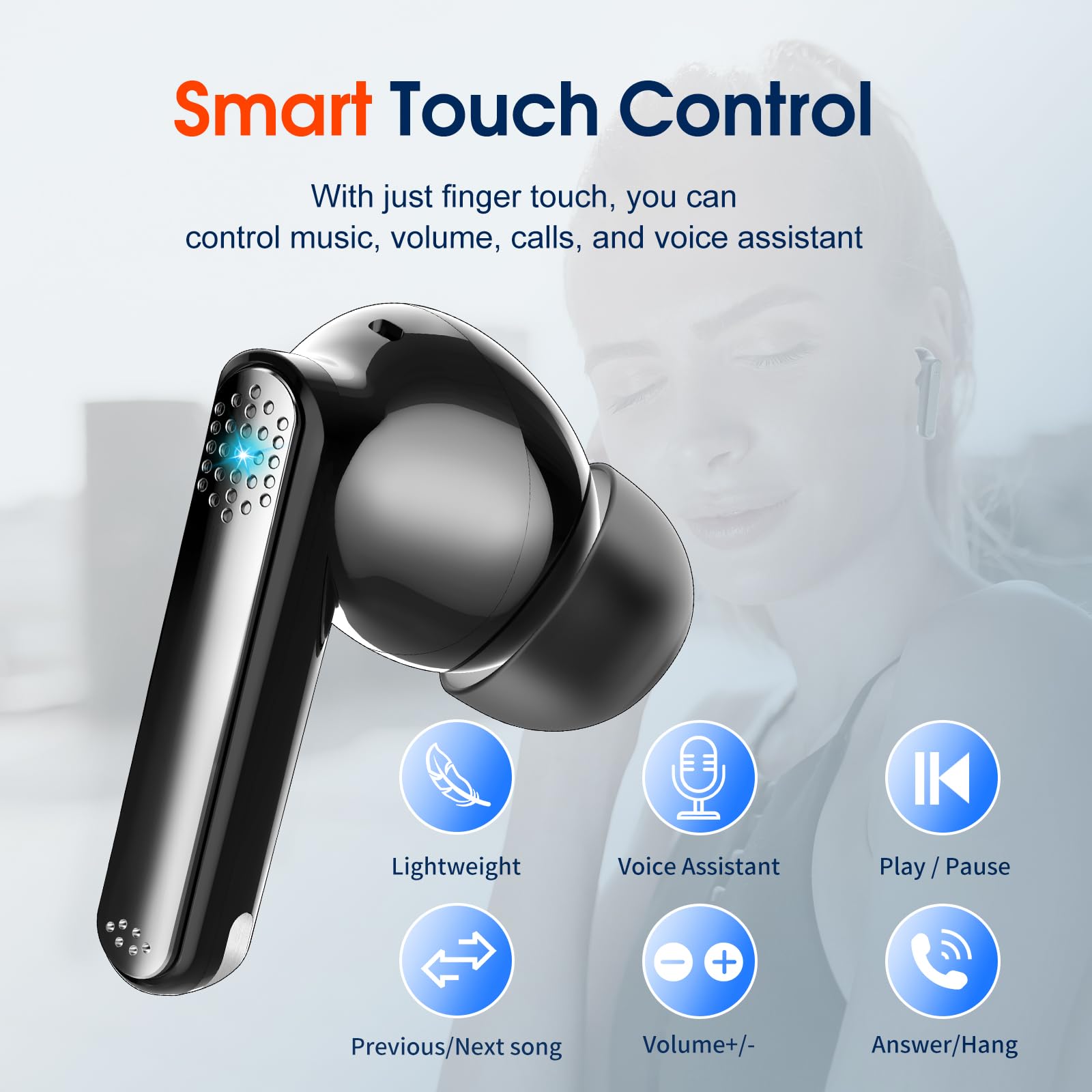 Foto 6 | Auriculares Inalámbricos Aptkdoe Bluetooth 5.3 Stereo Bass Con Micrófono Ipx7 - Venta Internacional.