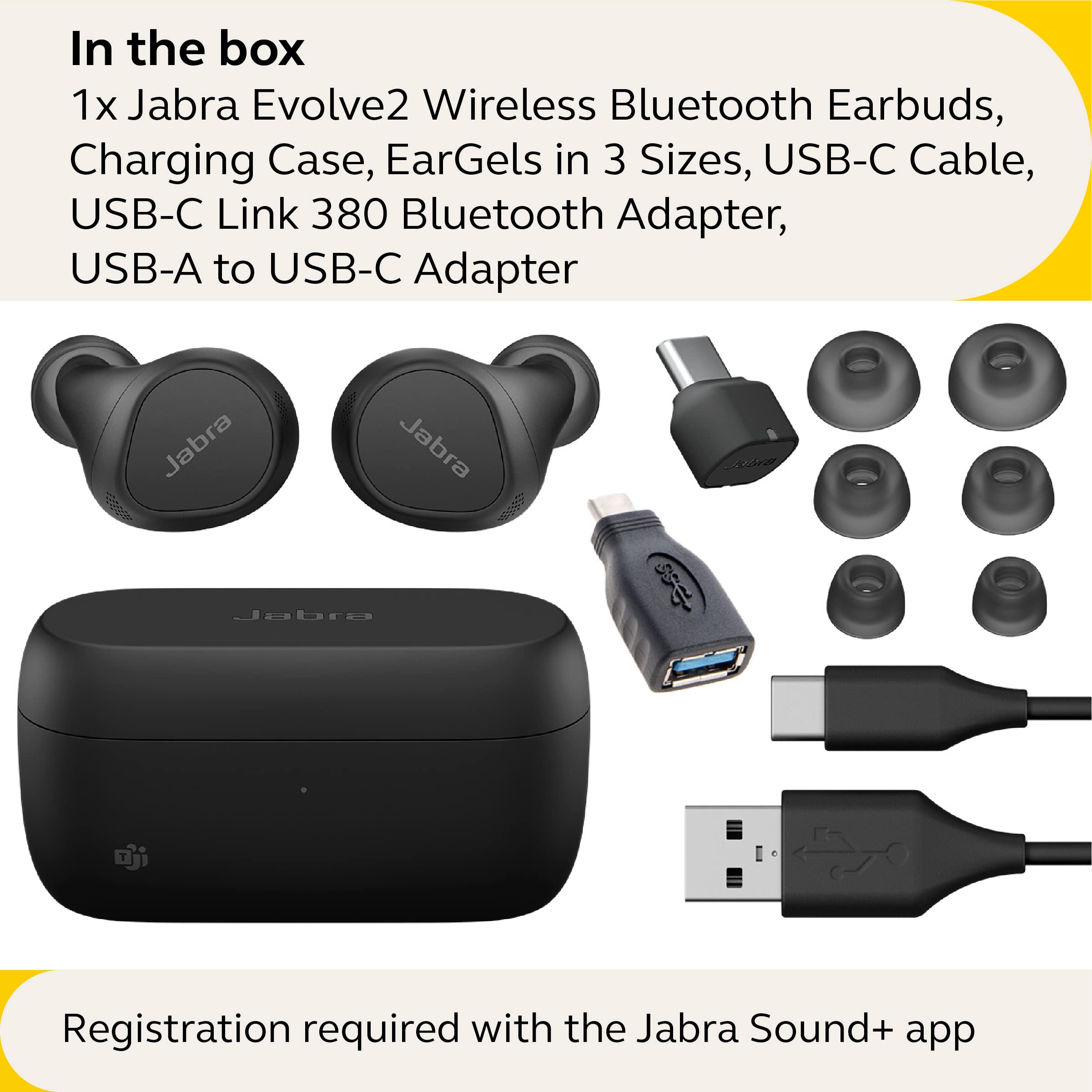 Foto 7 pulgar | Auriculares Bluetooth Jabra Evolve2 True Wireless Con Anc Negros - Venta Internacional.