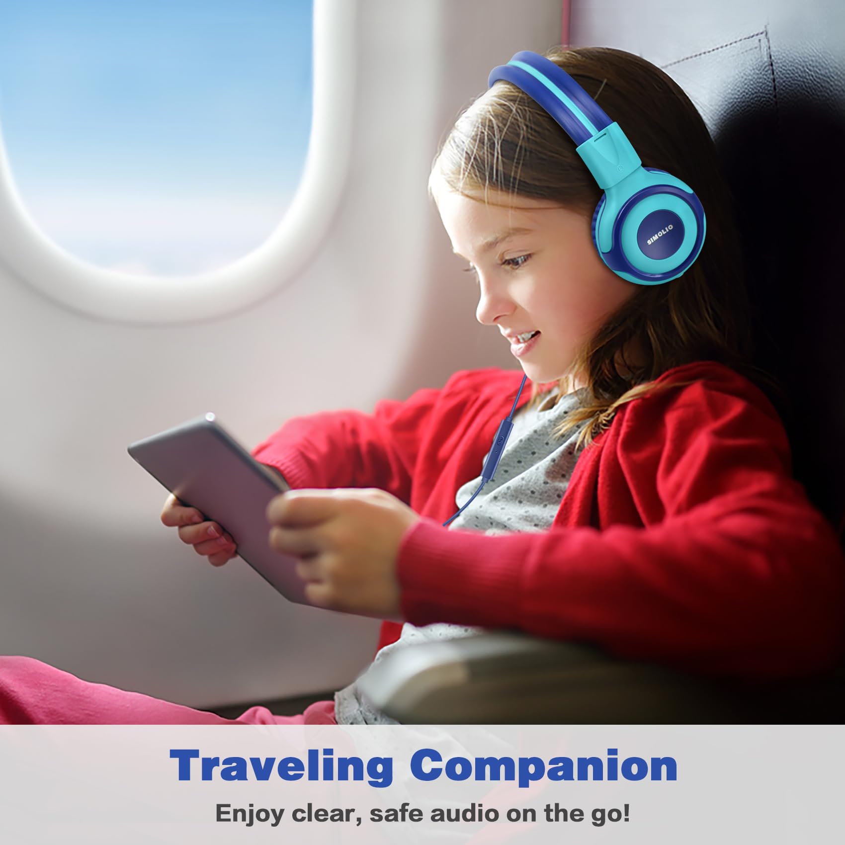 Foto 2 | Auriculares Simolio Para Niños, Volumen Limitado, Con Cable Y Micrófono - Venta Internacional.