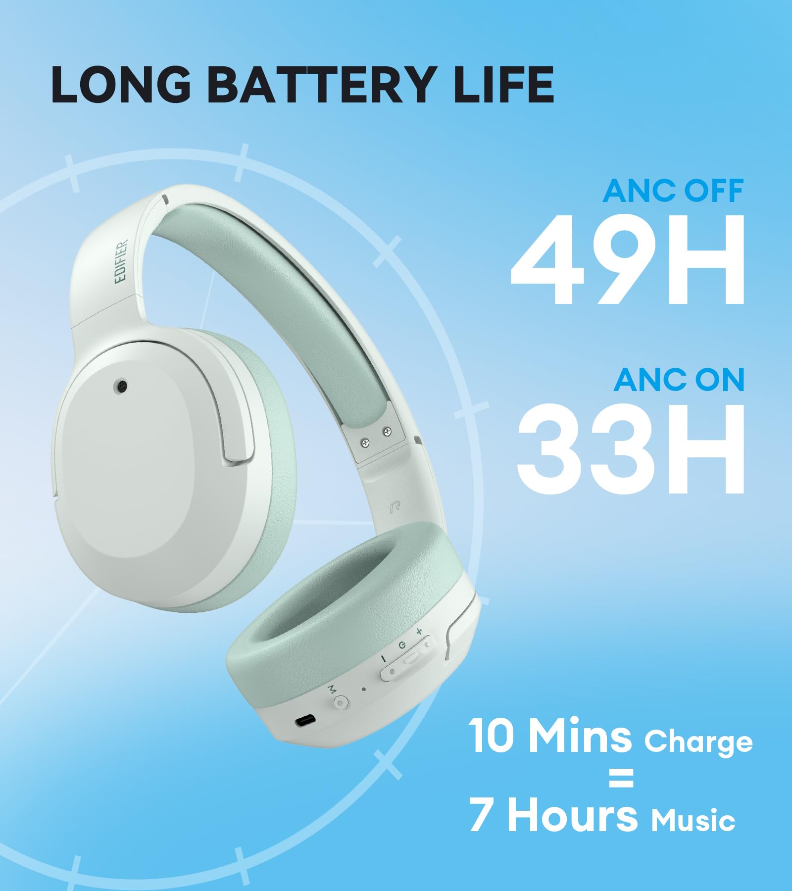 Foto 8 pulgar | Auriculares Edifier W820nb Plus Hybrid Anc Ldac Hi-res Verde - Venta Internacional.