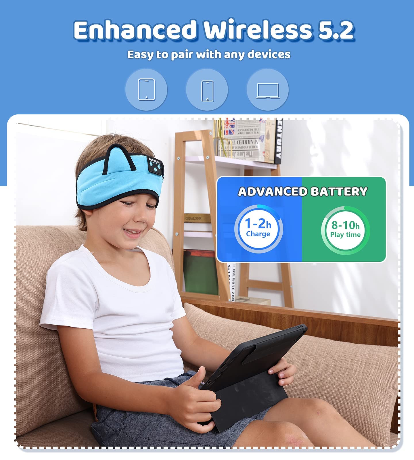 Foto 4 pulgar | Auriculares Kidsband Para Niños Con Diadema Bluetooth Ajustable - Venta Internacional.