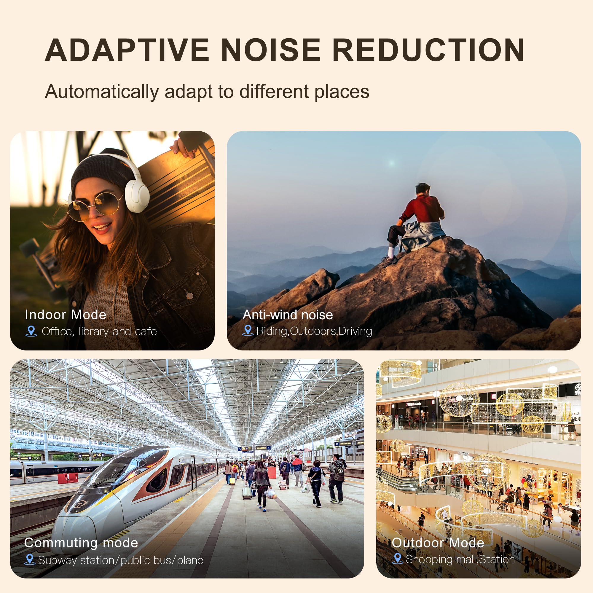Foto 4 pulgar | Auriculares Bluetooth Qcy H3 Anc Para Colocar Sobre Las Orejas Con Micrófono 60h Negros - Venta Internacional.