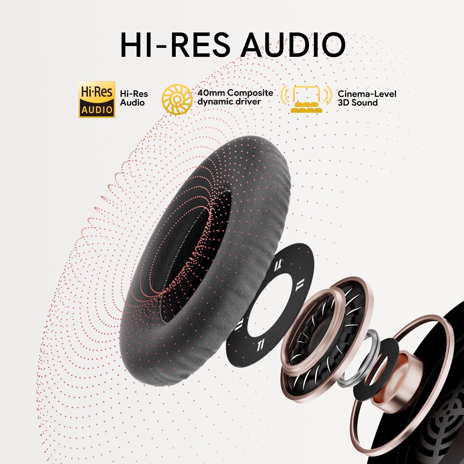Foto 7 pulgar | Auriculares Bluetooth Qcy H3 Anc Para Colocar Sobre Las Orejas Con Micrófono 60h Negros - Venta Internacional.