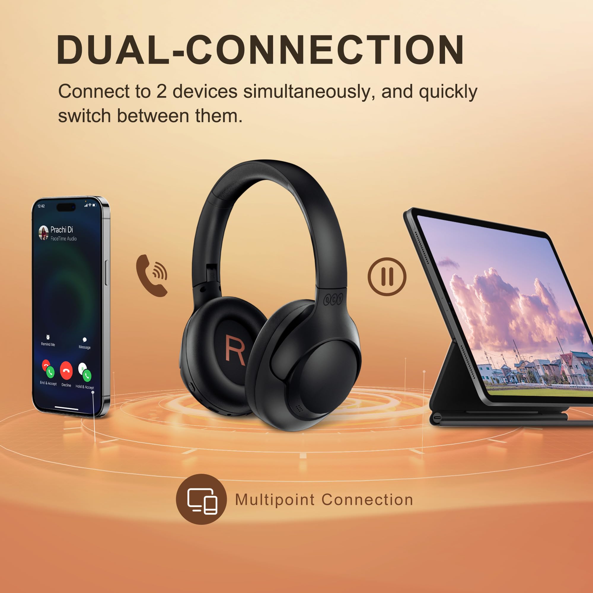 Foto 8 pulgar | Auriculares Bluetooth Qcy H3 Anc Para Colocar Sobre Las Orejas Con Micrófono 60h Negros - Venta Internacional.
