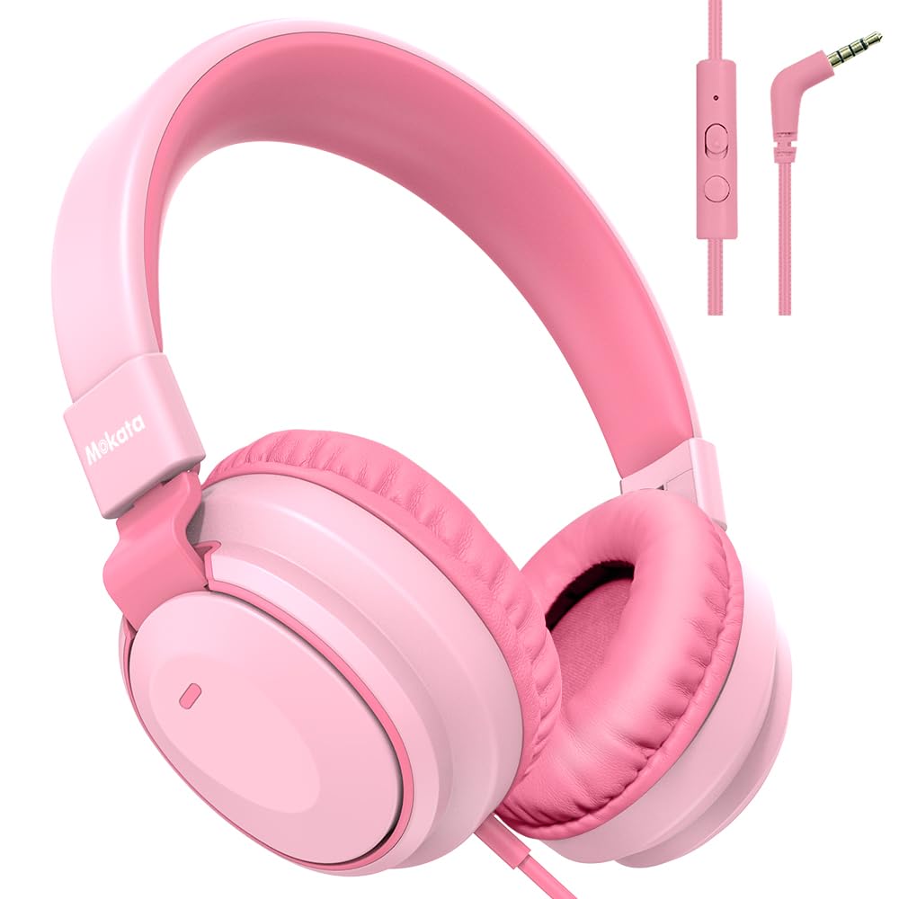 Auriculares Mokata Kids Volume Limited 85/96 Db Con Cable Rosa - Venta Internacional.
