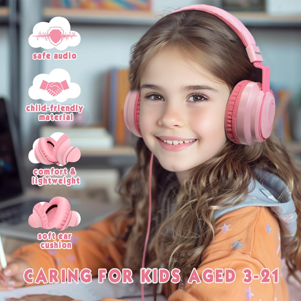 Foto 2 | Auriculares Mokata Kids Volume Limited 85/96 Db Con Cable Rosa - Venta Internacional.