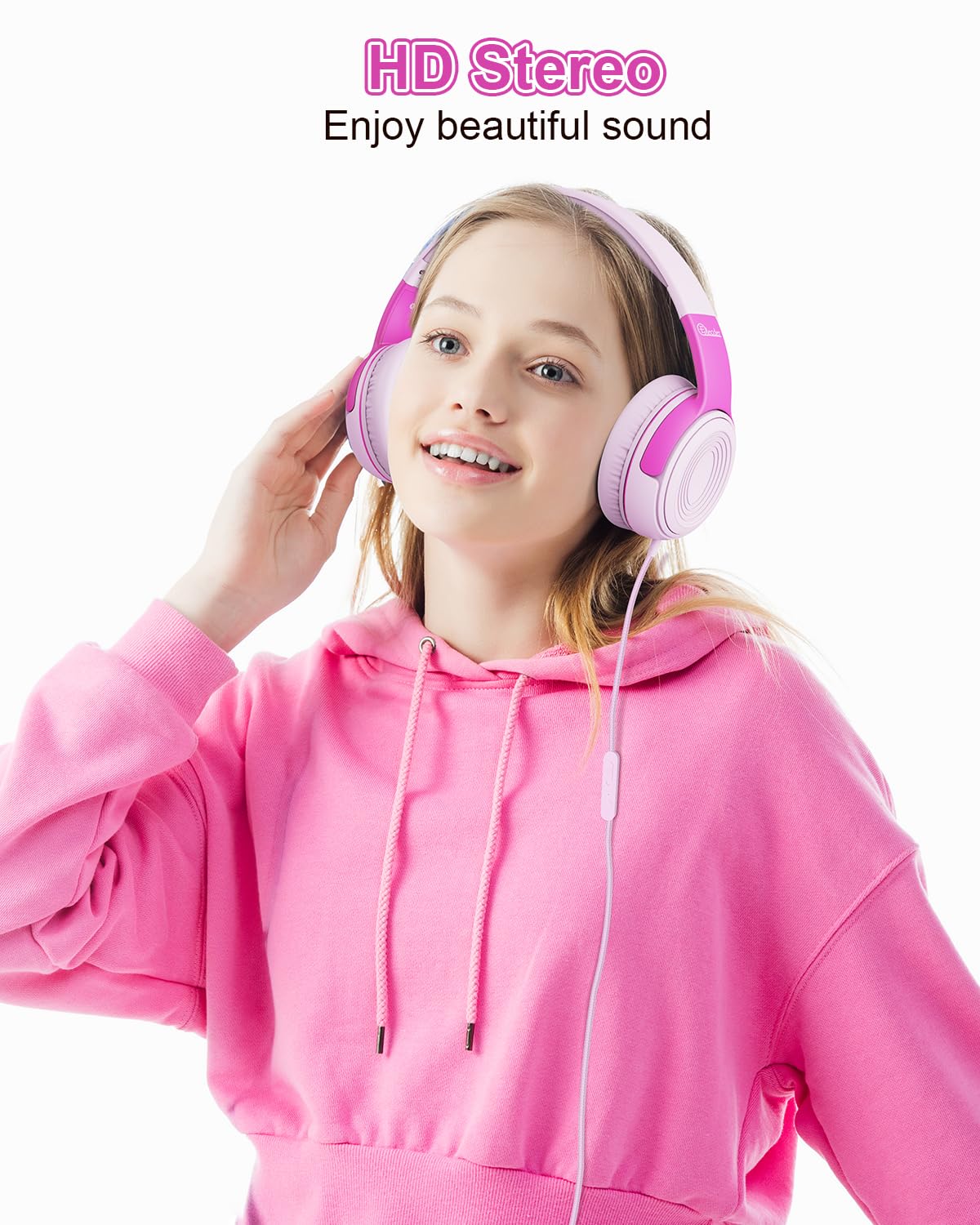 Foto 7 pulgar | Auriculares Elecder S8 Con Cable Para Niños Con Micrófono Rosa/rosa - Venta Internacional.