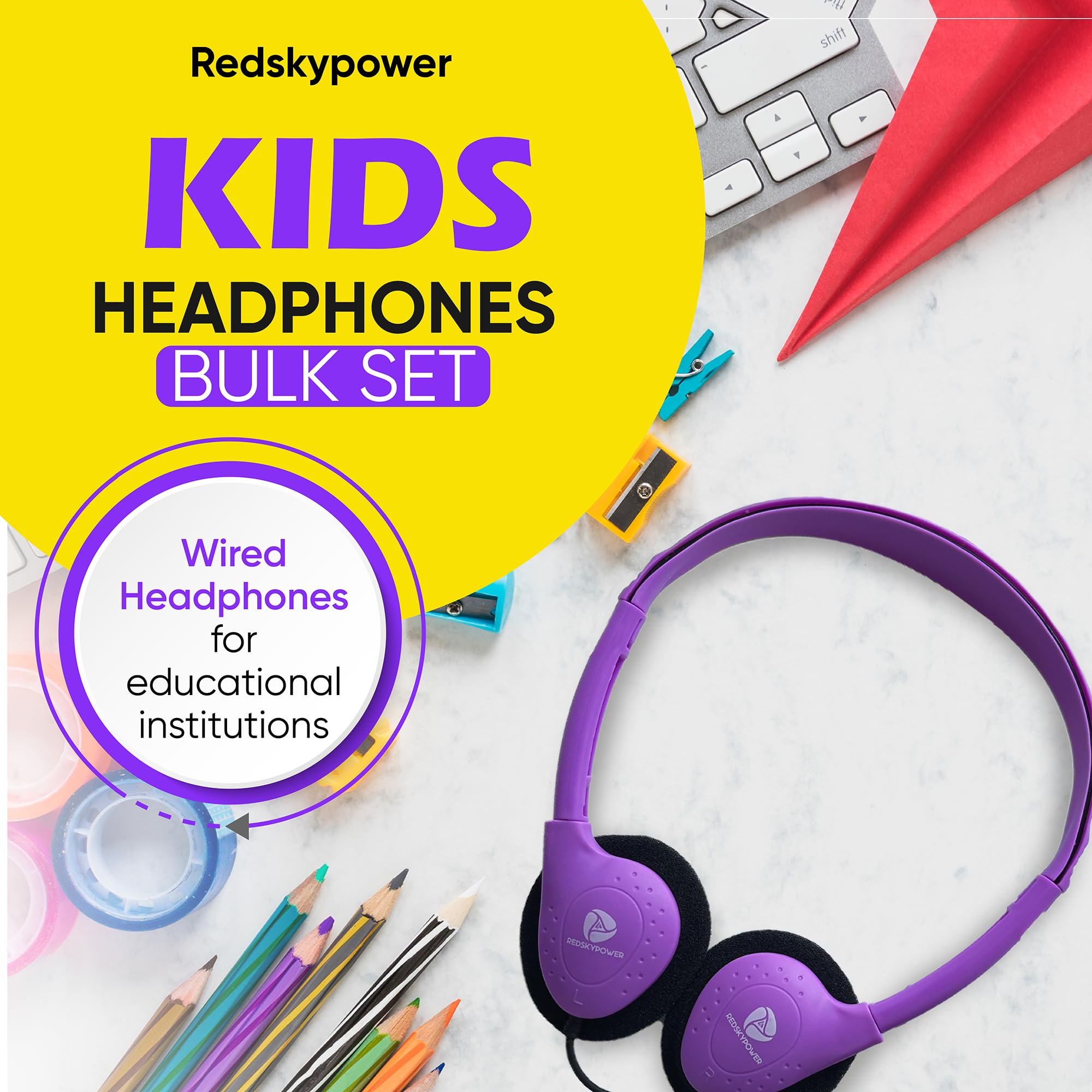 Foto 3 pulgar | Auriculares Redskypower Con Cable Para Niños, Paquete De 10, Multicolor - Venta Internacional.