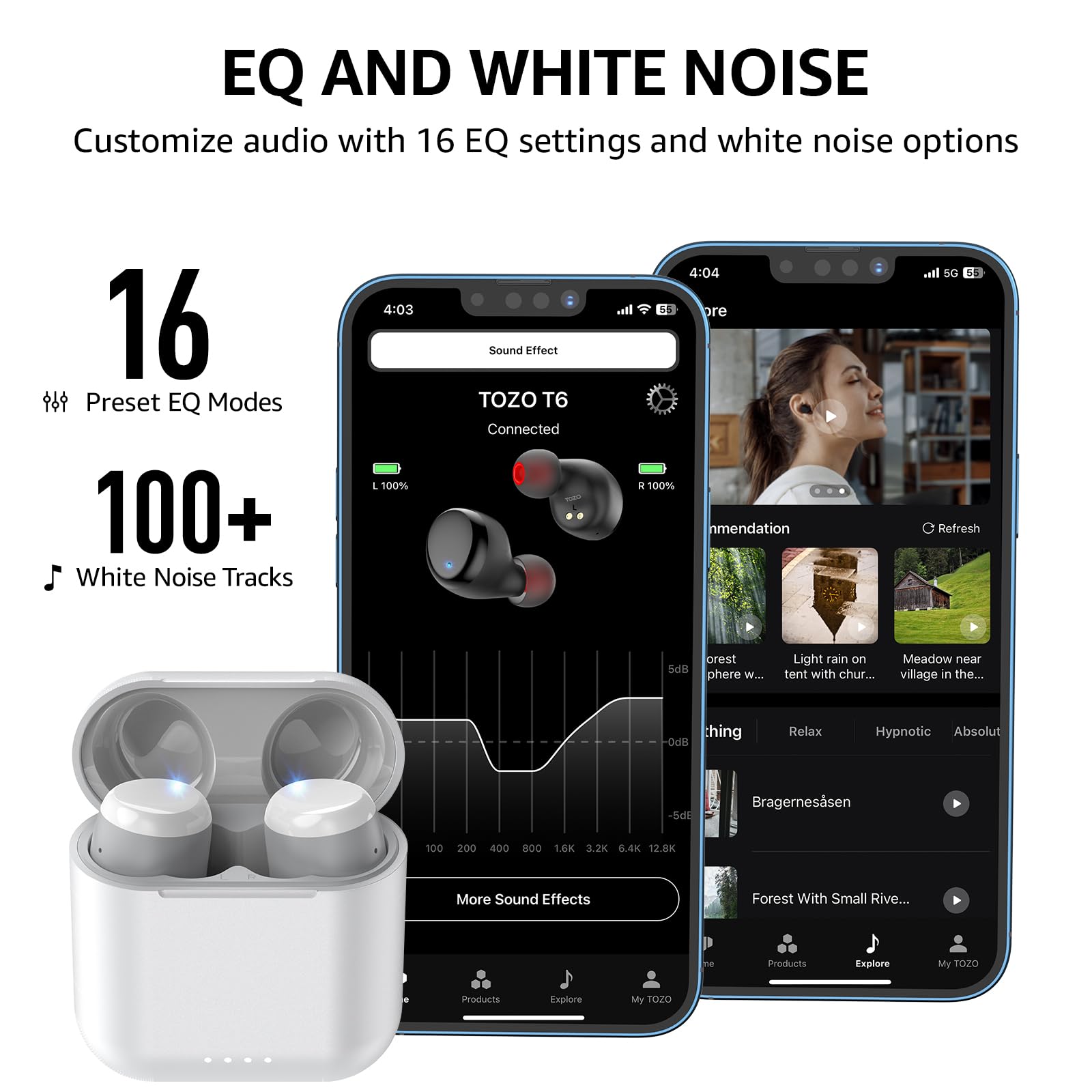 Foto 7 pulgar | Auriculares Inalámbricos Tozo T6 Ergonómicos Bluetooth 5.3 50 Horas De Reproducción - Venta Internacional.