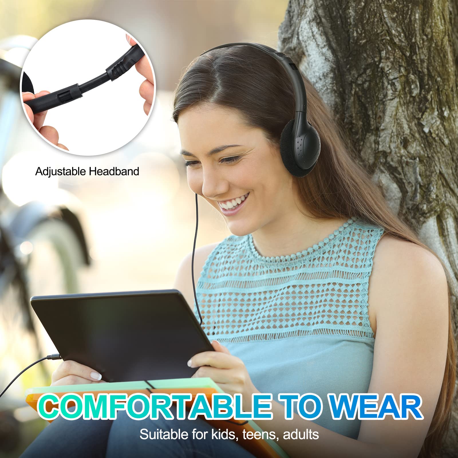 Foto 4 pulgar | Auriculares Estéreo Supraaurales Frienda Classroom Con Cable, Paquete De 48 - Venta Internacional.