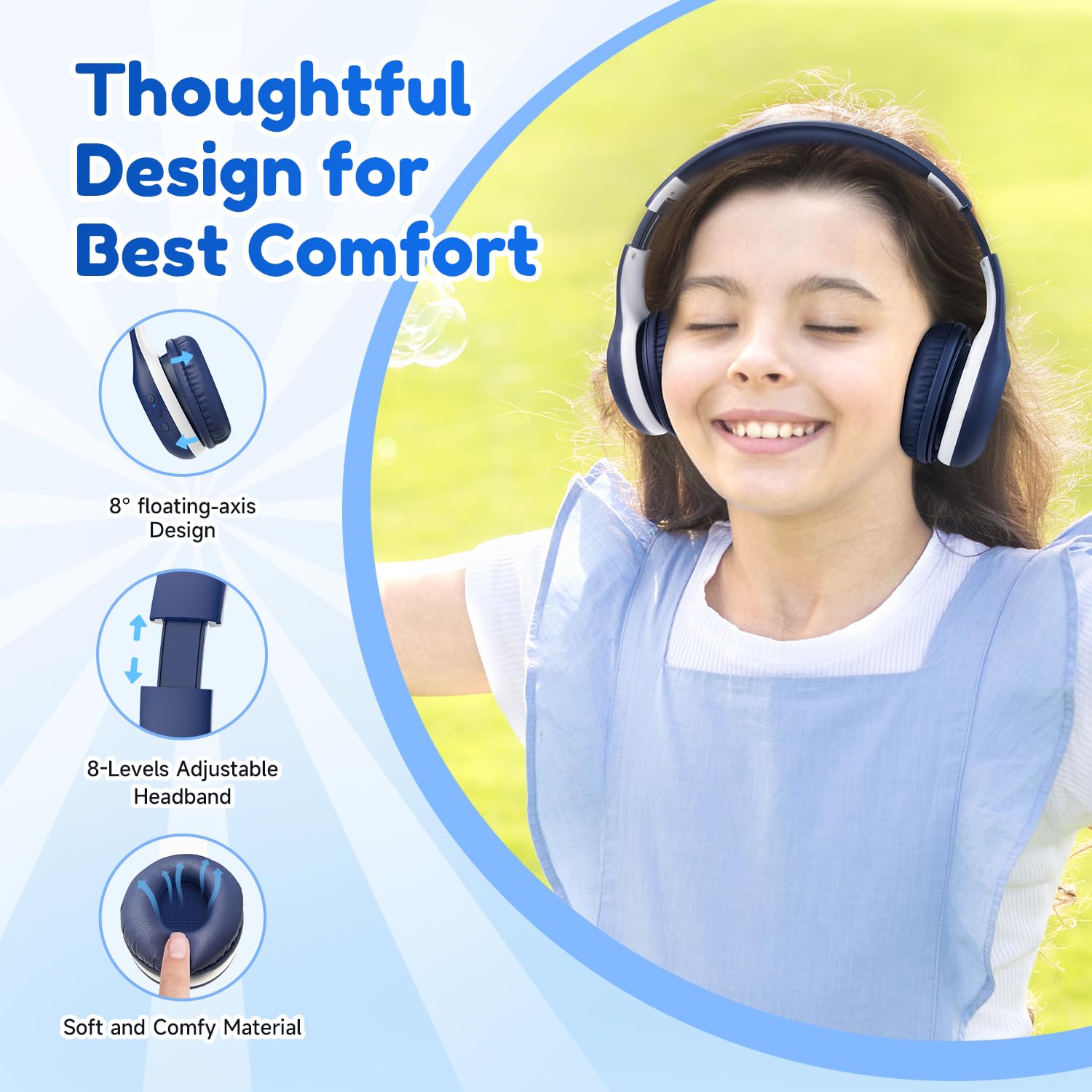Foto 5 pulgar | Auriculares Bluetooth Earfun K2 Kids Con Límite De Volumen 40h - Venta Internacional.