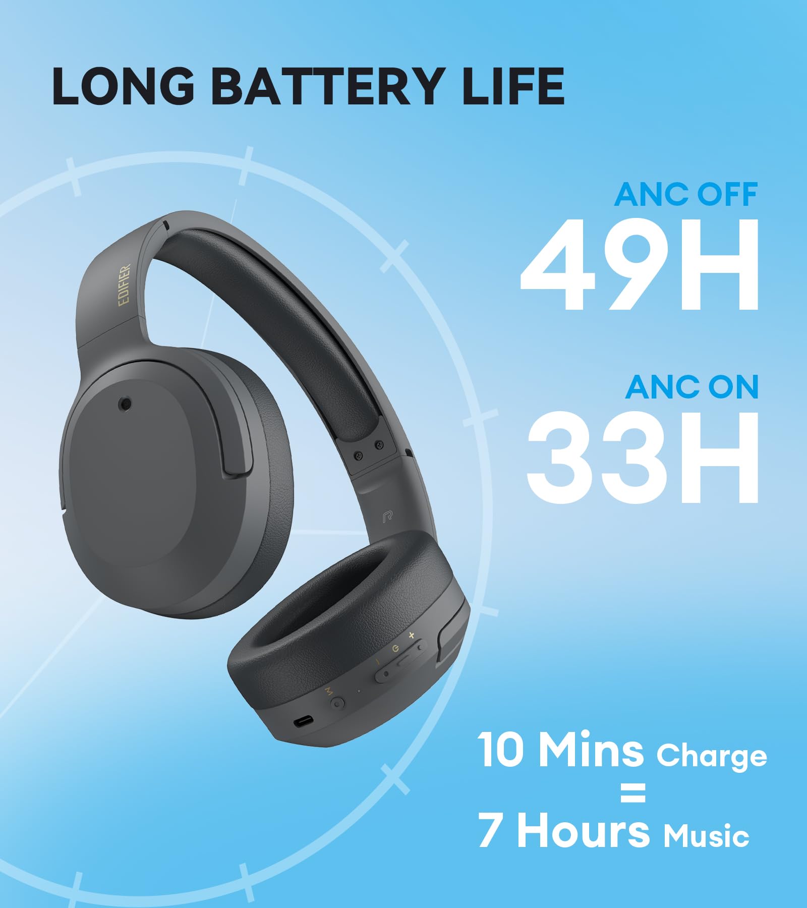 Foto 8 pulgar | Auriculares Edifier W820nb Plus Hybrid Con Cancelación Activa De Ruido - Venta Internacional.