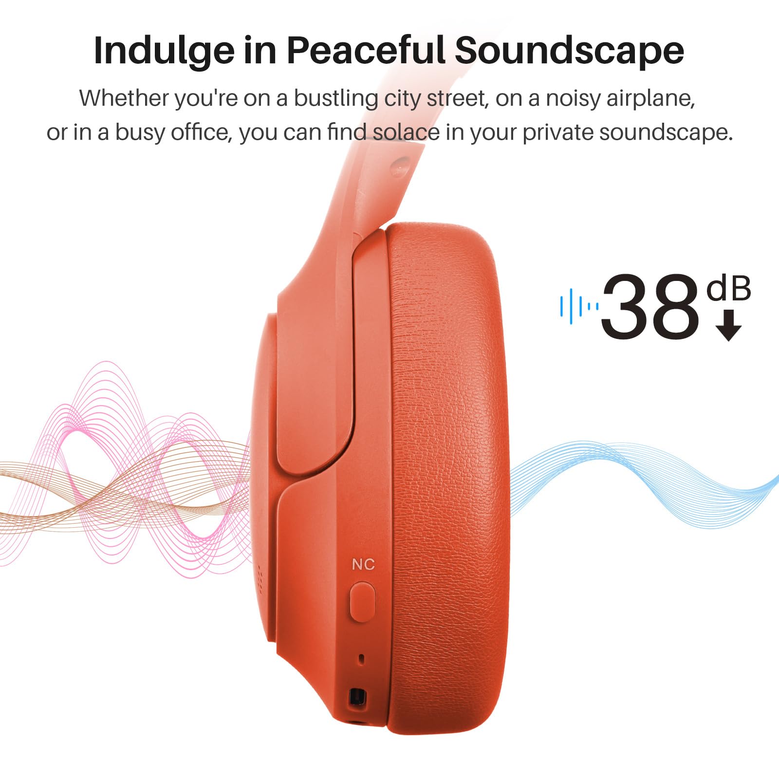 Foto 3 | Auriculares Tozo Ht2 Hybrid Con Cancelación Activa De Ruido Rojos - Venta Internacional.