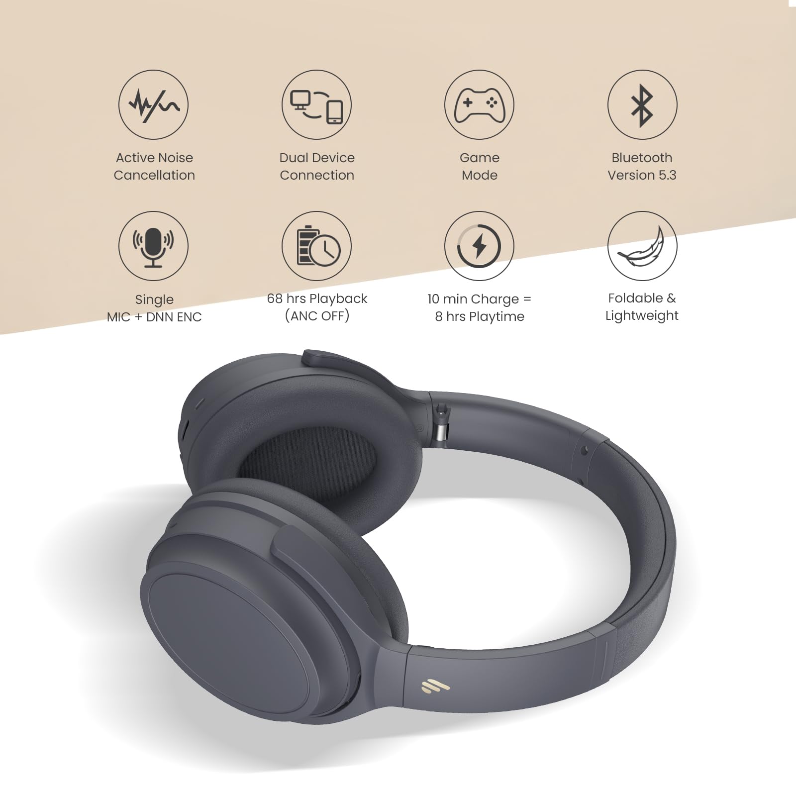 Foto 2 | Auriculares Supraaurales Inalámbricos Con Cancelación Activa De Ruido Edifier Wh700nb - Venta Internacional.