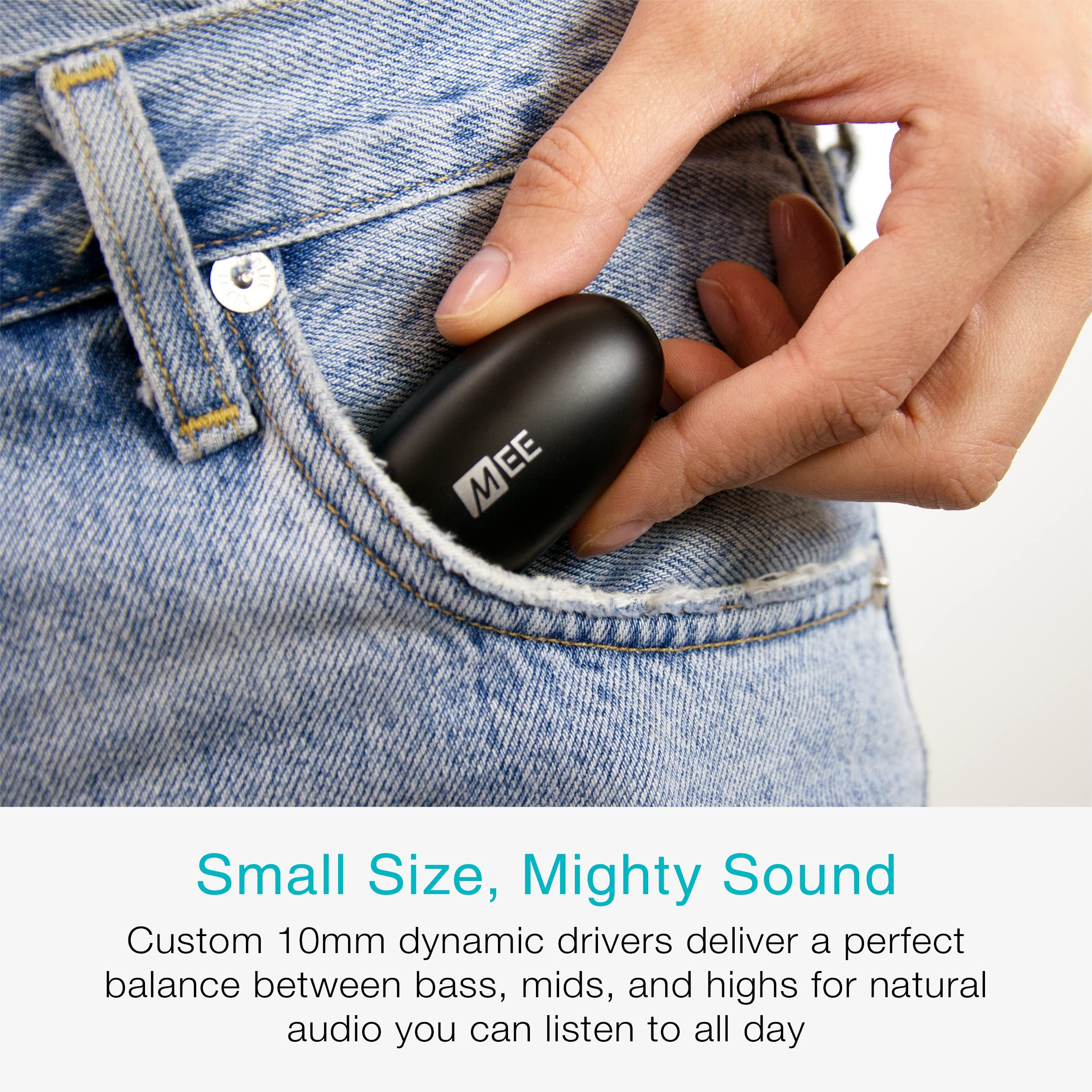 Foto 4 | Auriculares True Wireless Mee Audio Pebbles Bluetooth 5.3 Onyx - Venta Internacional.