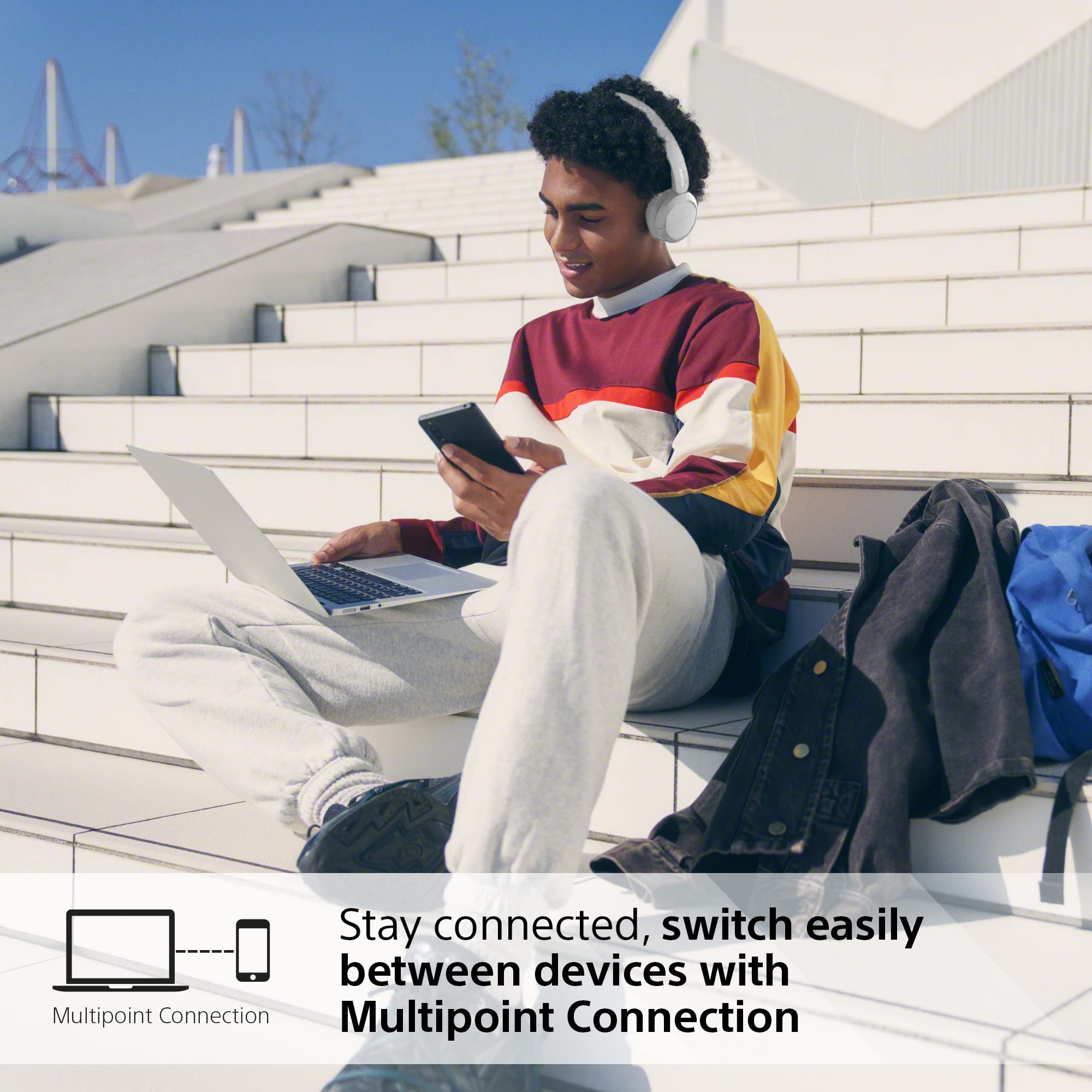 Foto 8 pulgar | Auriculares Inalámbricos Bluetooth Sony Wh-ch520w.ce7 - Blanco - Venta Internacional.
