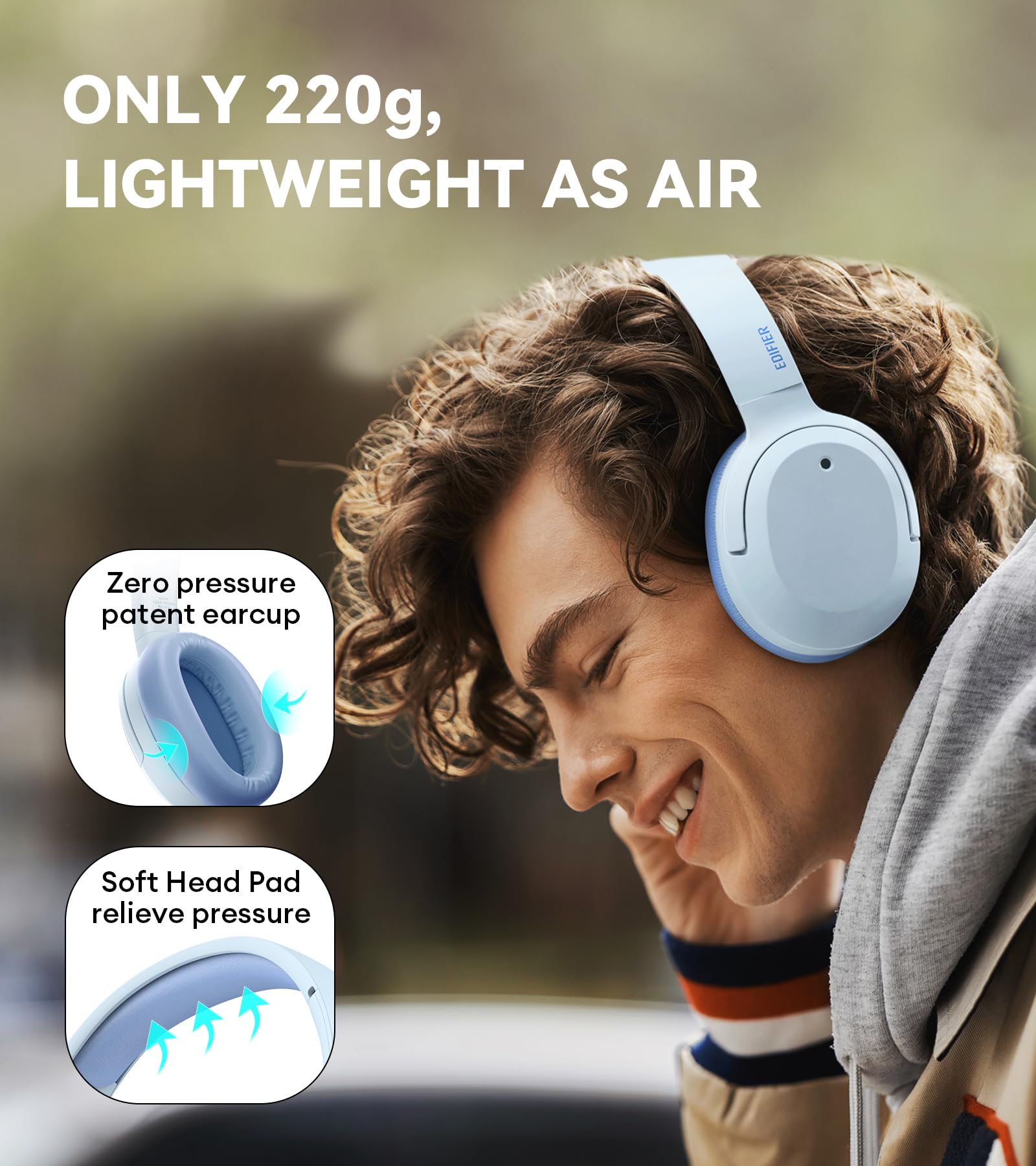 Foto 5 pulgar | Auriculares Edifier W820nb Plus Hybrid Anc Bluetooth V5.2 Azul - Venta Internacional.