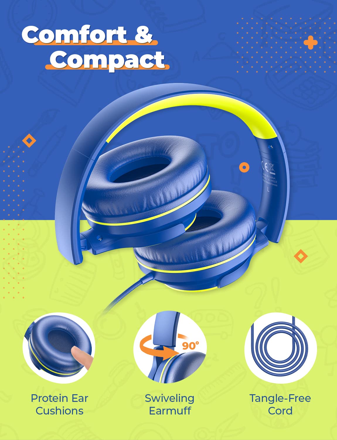 Foto 6 pulgar | Auriculares Iclever Hs22 Para Niños Con Divisor Para Compartir, Volumen De 94 Db - Venta Internacional.