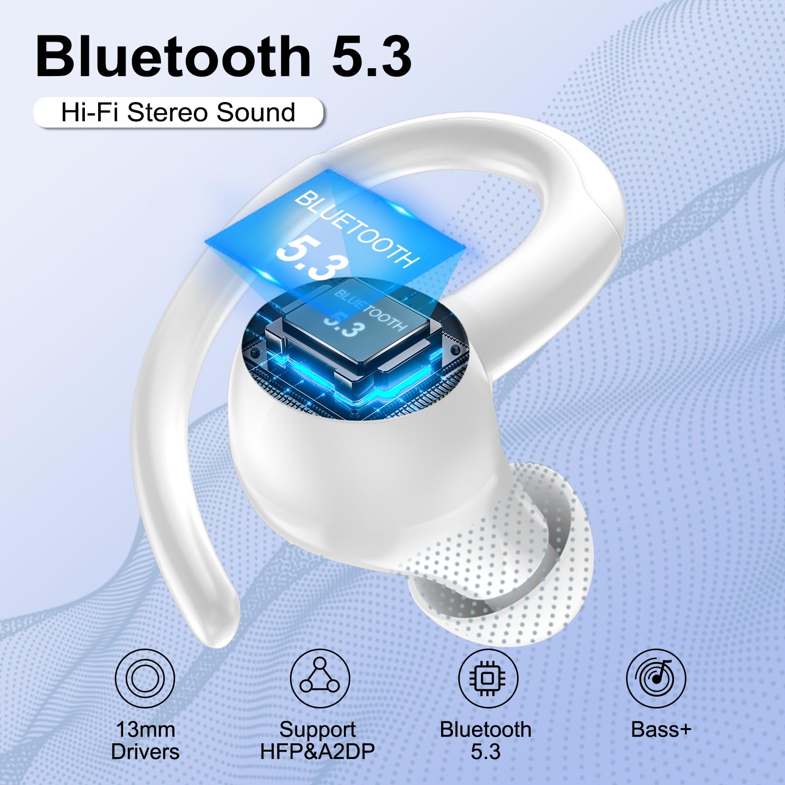 Foto 3 pulgar | Auriculares Inalámbricos Casan Sport Bluetooth 5.3 Para Colocar Sobre La Oreja, Blancos - Venta Internacional.