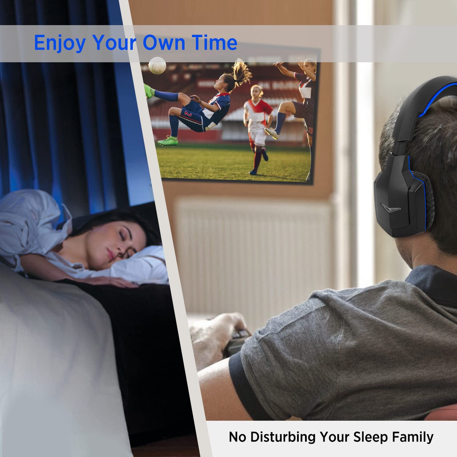 Foto 5 | Auriculares Inalámbricos Wallarge Para Tv Con Transmisor Rf De 5.8 Ghz - Venta Internacional.