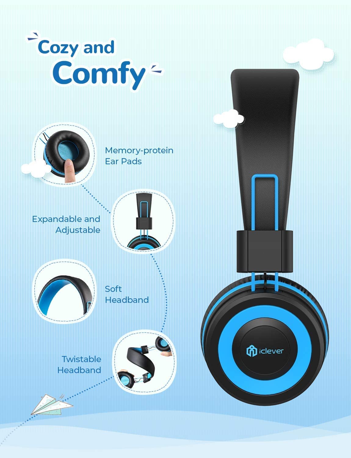 Foto 6 pulgar | Auriculares Iclever Kids Con Micrófono Con Volumen Limitado De 85 Db/94 Db - Venta Internacional.