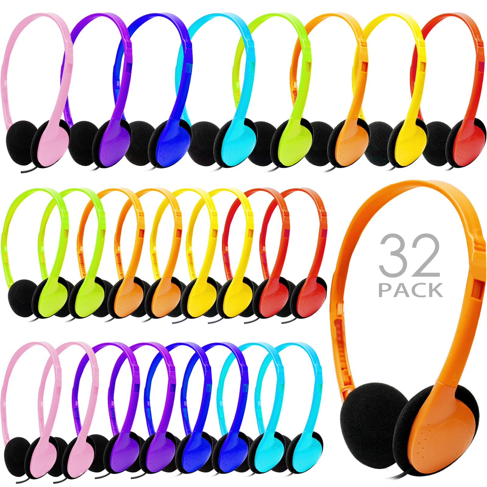 Foto 2 pulgar | Auriculares Cn-outlet Kids Bulk, Paquete De 32 Unidades Para Aula Escolar - Venta Internacional.