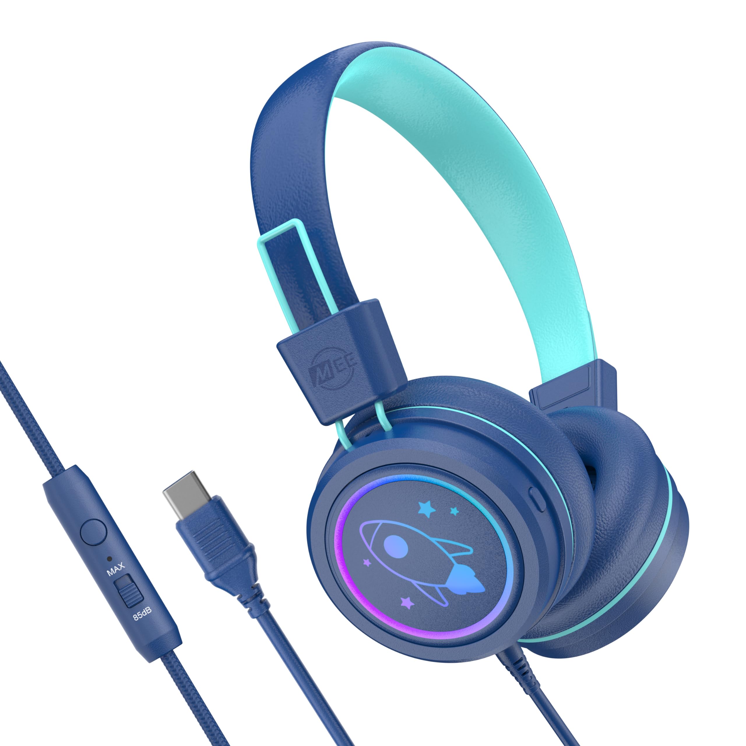 Foto 2 pulgar | Auriculares Mee Audio Kidjamz Kj55 Safe Listening Usb-c Azul - Venta Internacional.